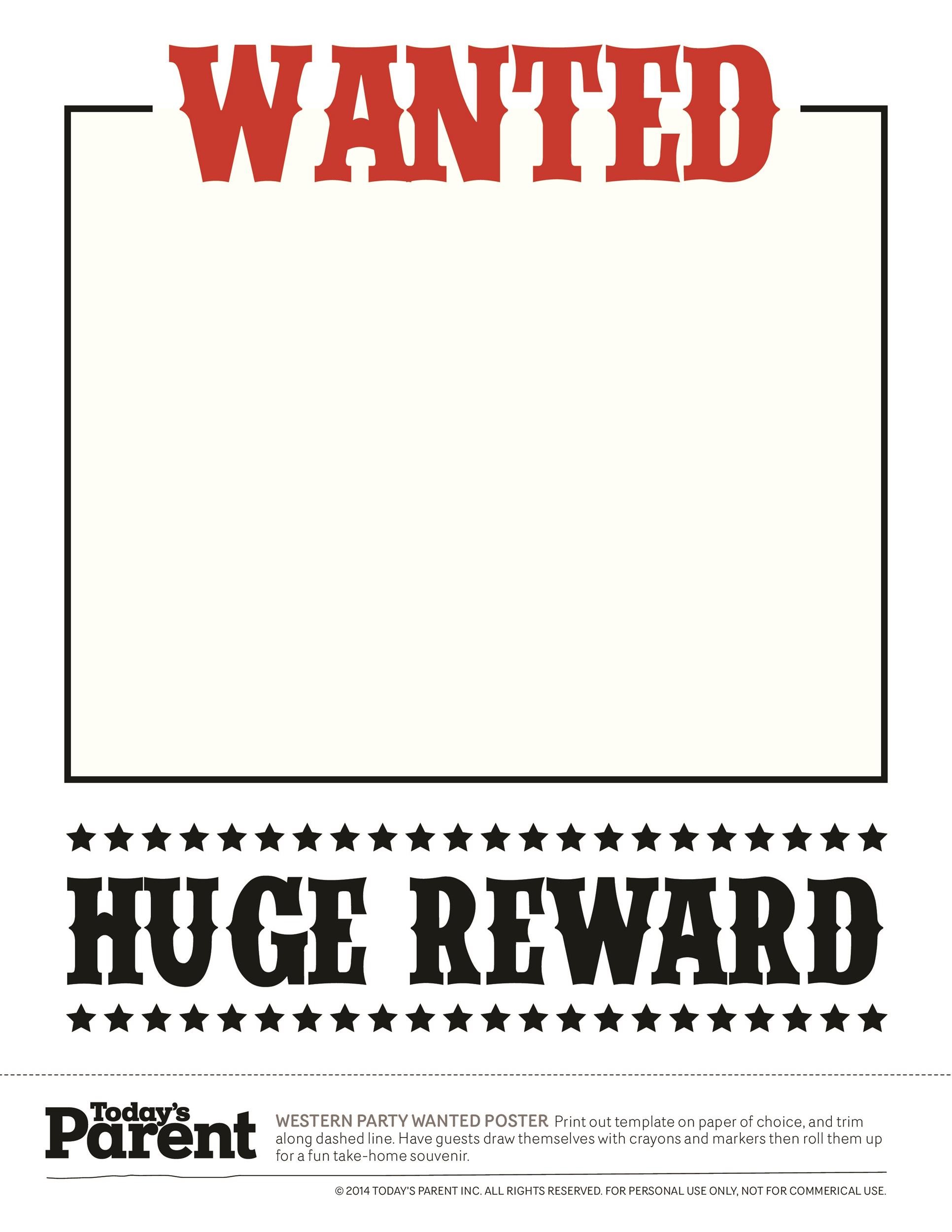 Old West Wanted Poster Template