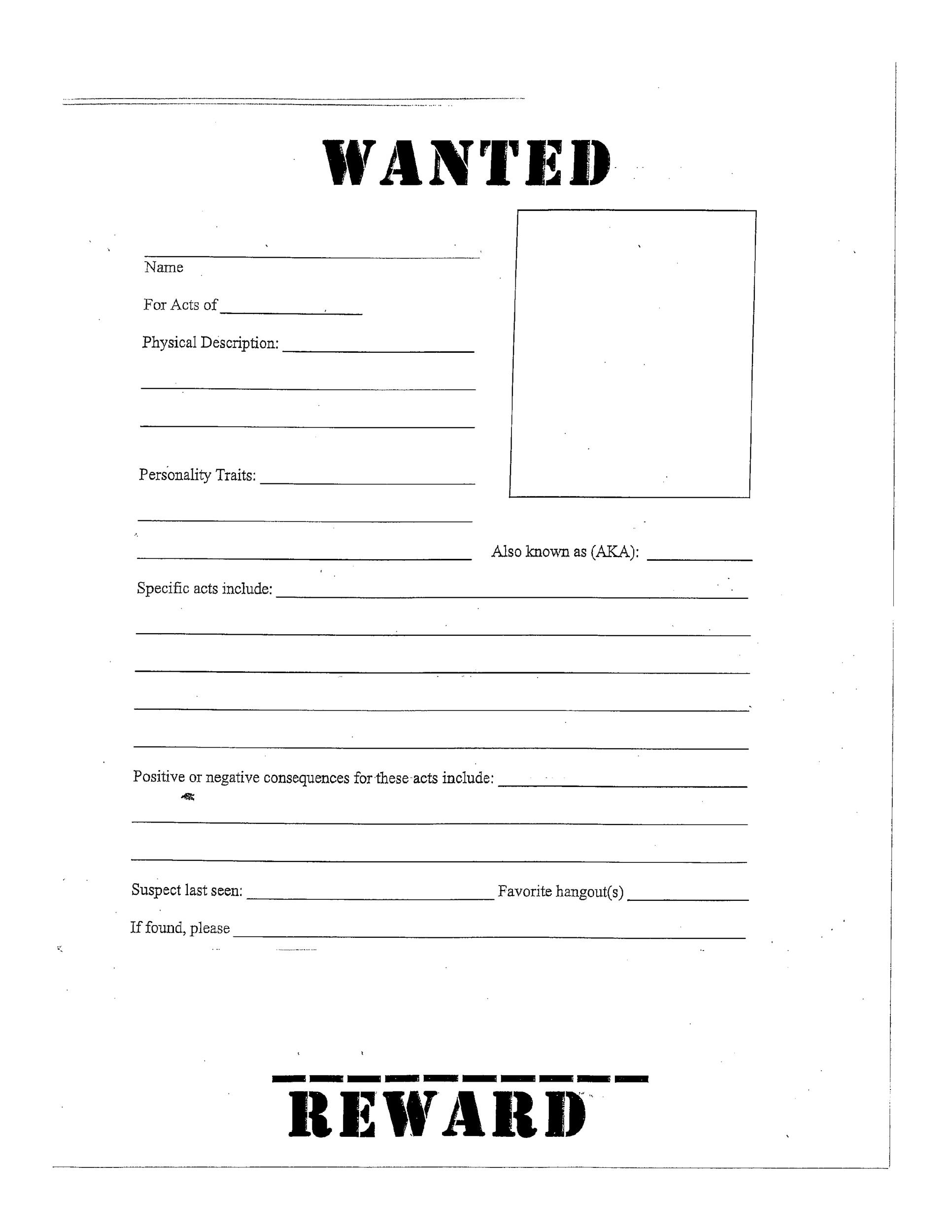 sjabloon-free-blank-wanted-poster-template-postermywall