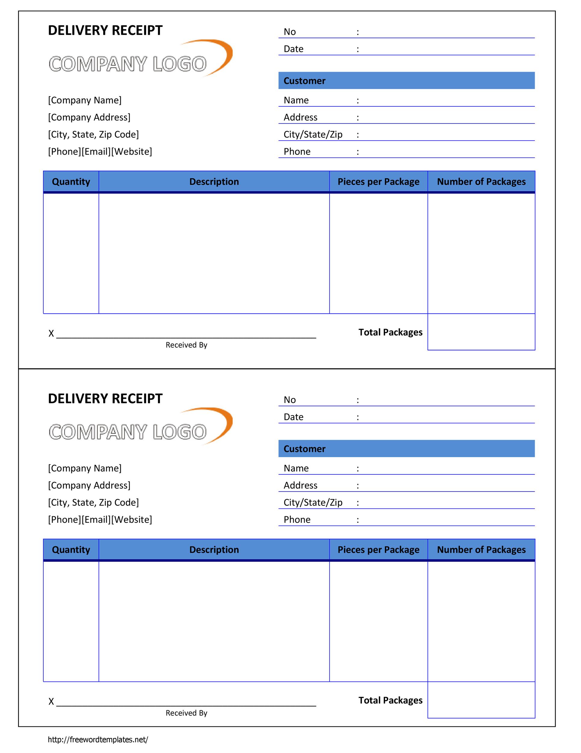 Best Free Receipt Template