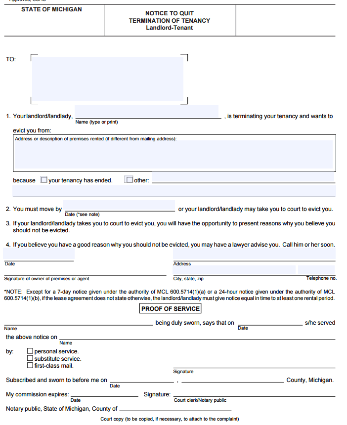 Free Pennsylvania Eviction Notice Templates Pa Eviction