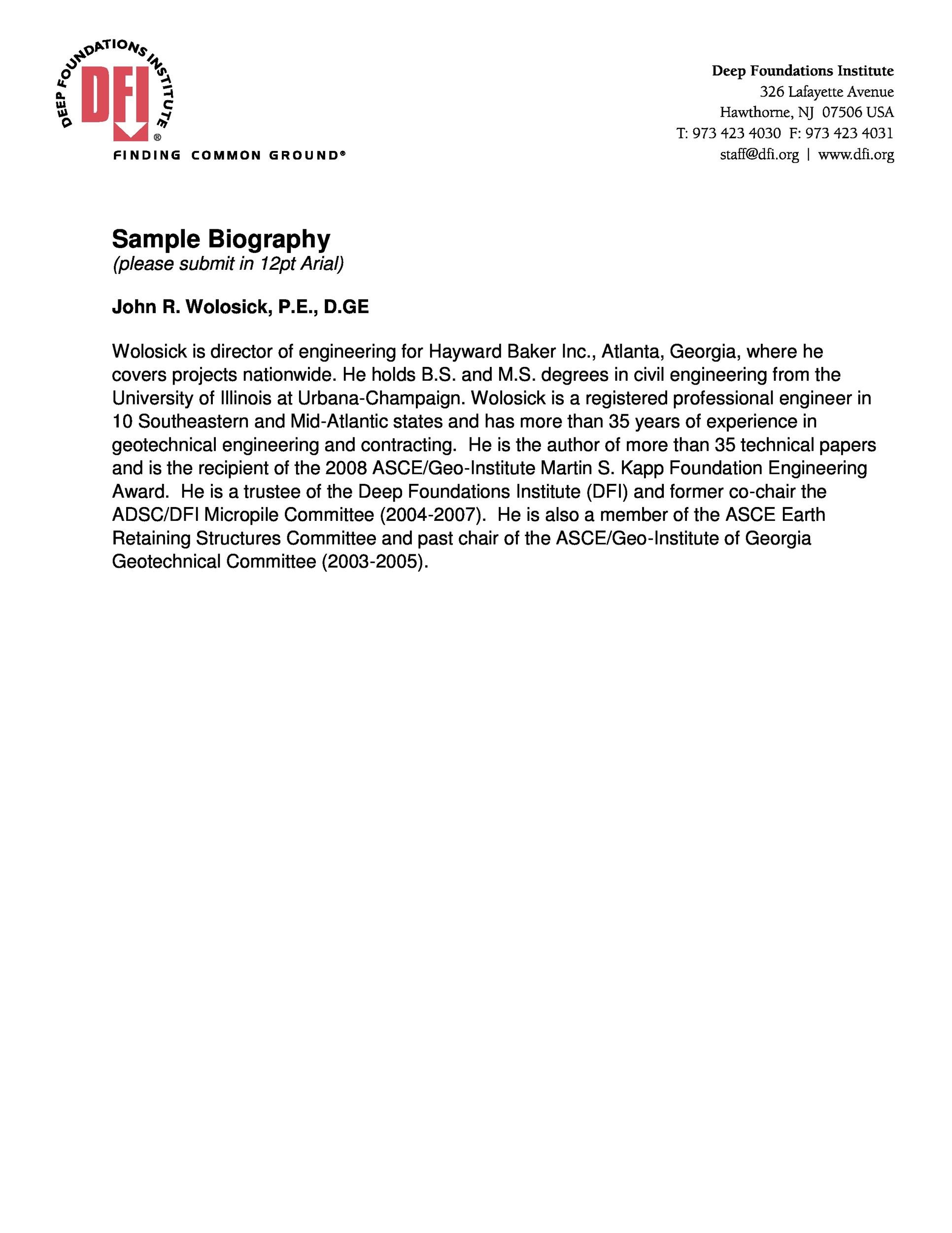 How to Write a Biography Resume