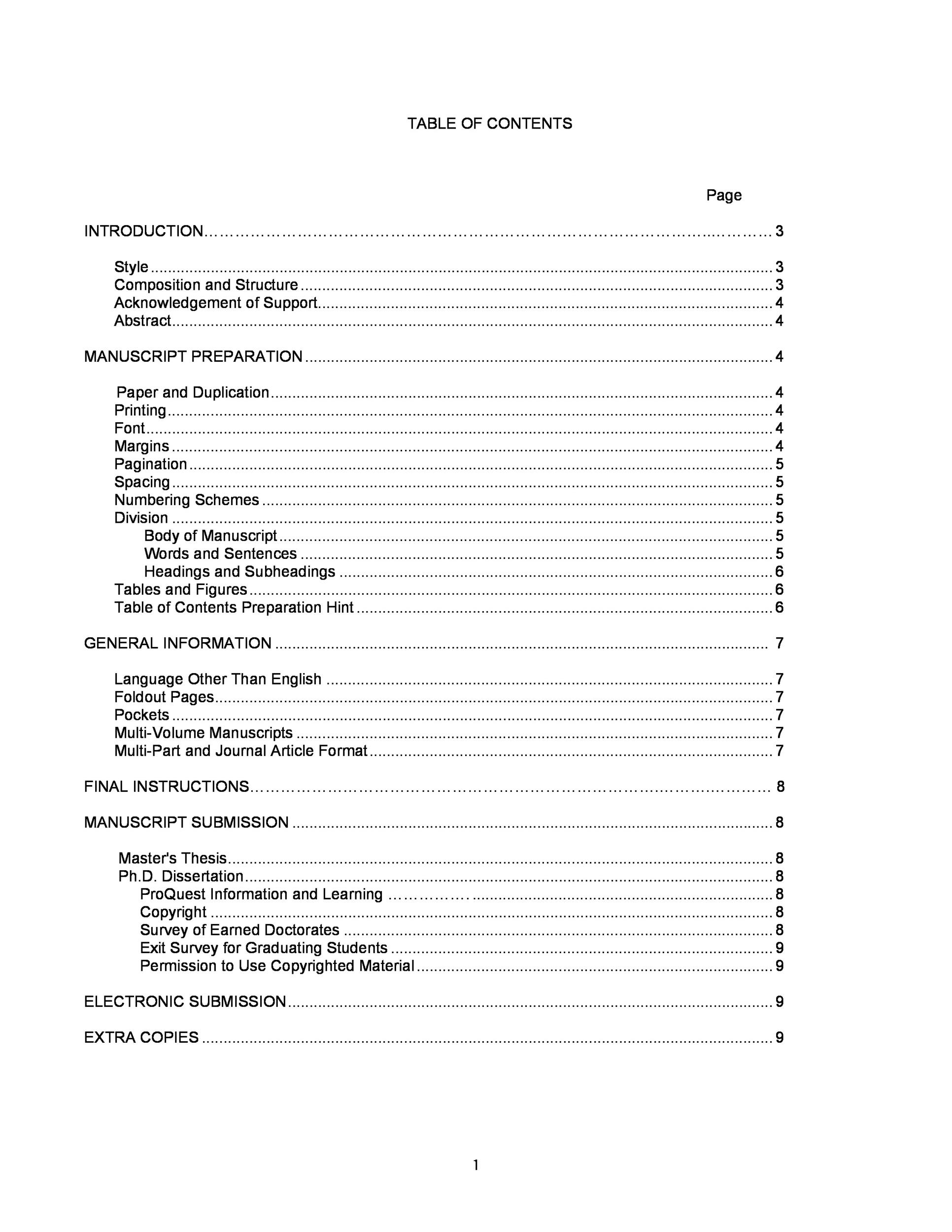 20 Table Of Contents Templates And Examples Templatelab 4107