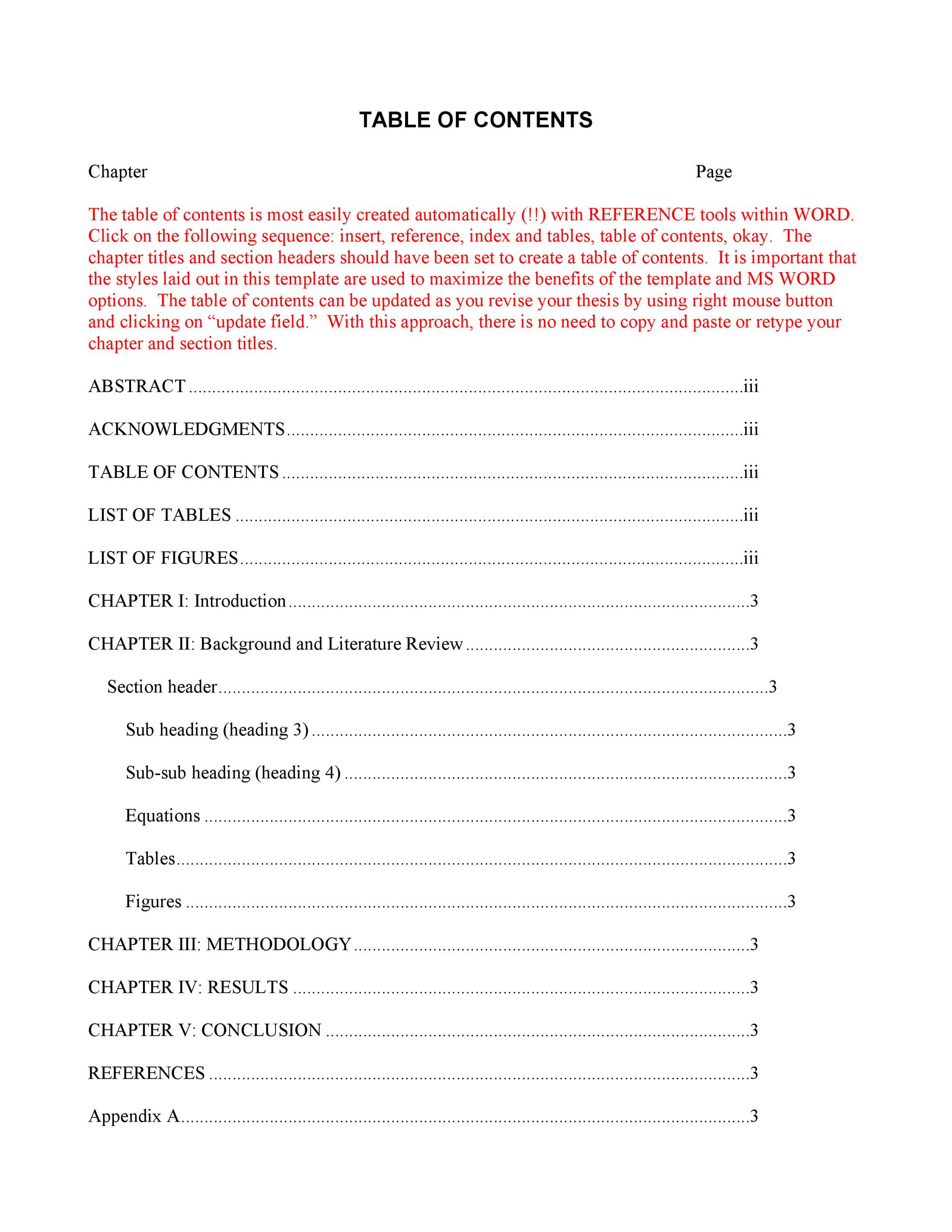 Microsoft Word Literature Review Template