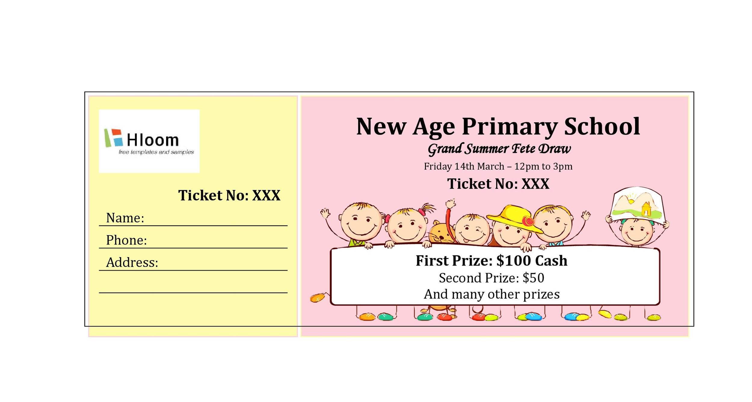 Raffle Ticket Templates 30