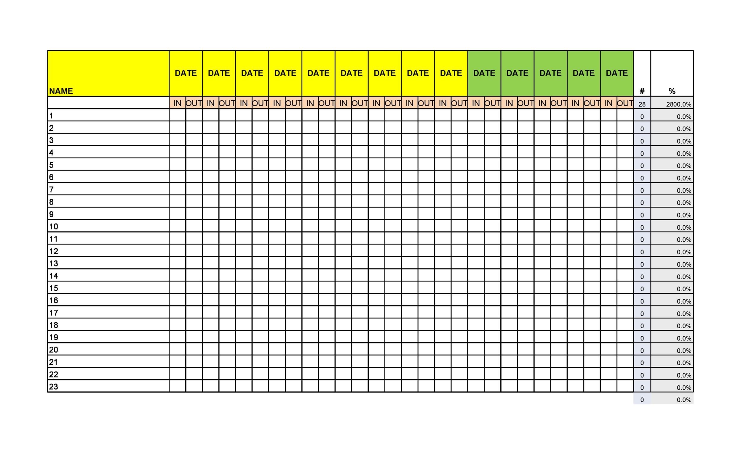 38-free-printable-attendance-sheet-templates