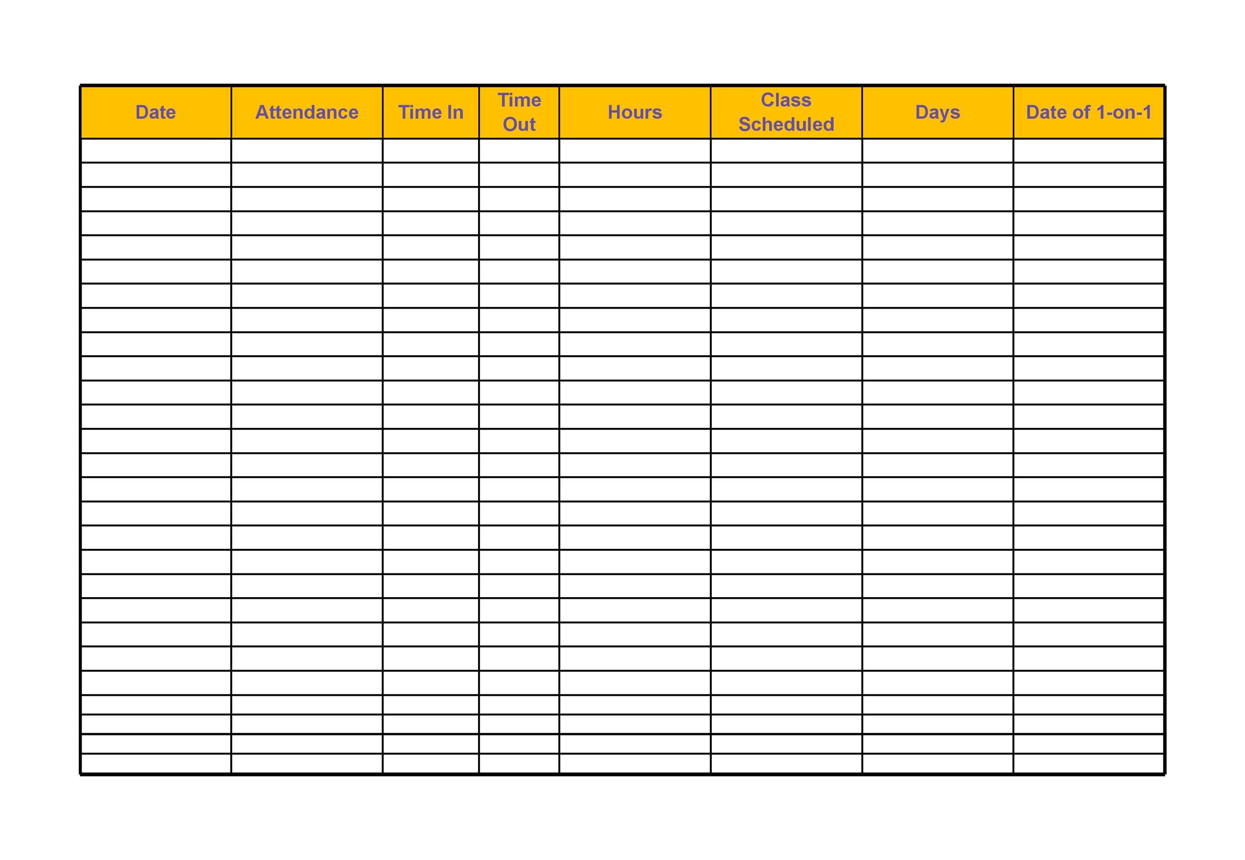 attendance-sheet-templates