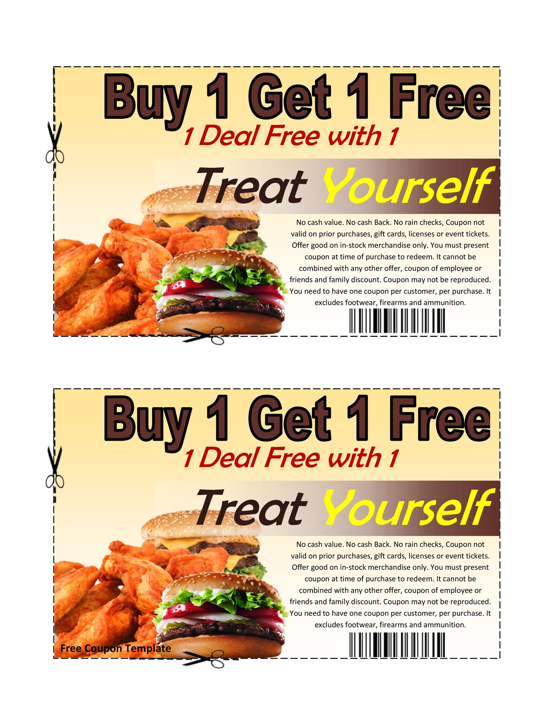 Free Dinner Coupon Template