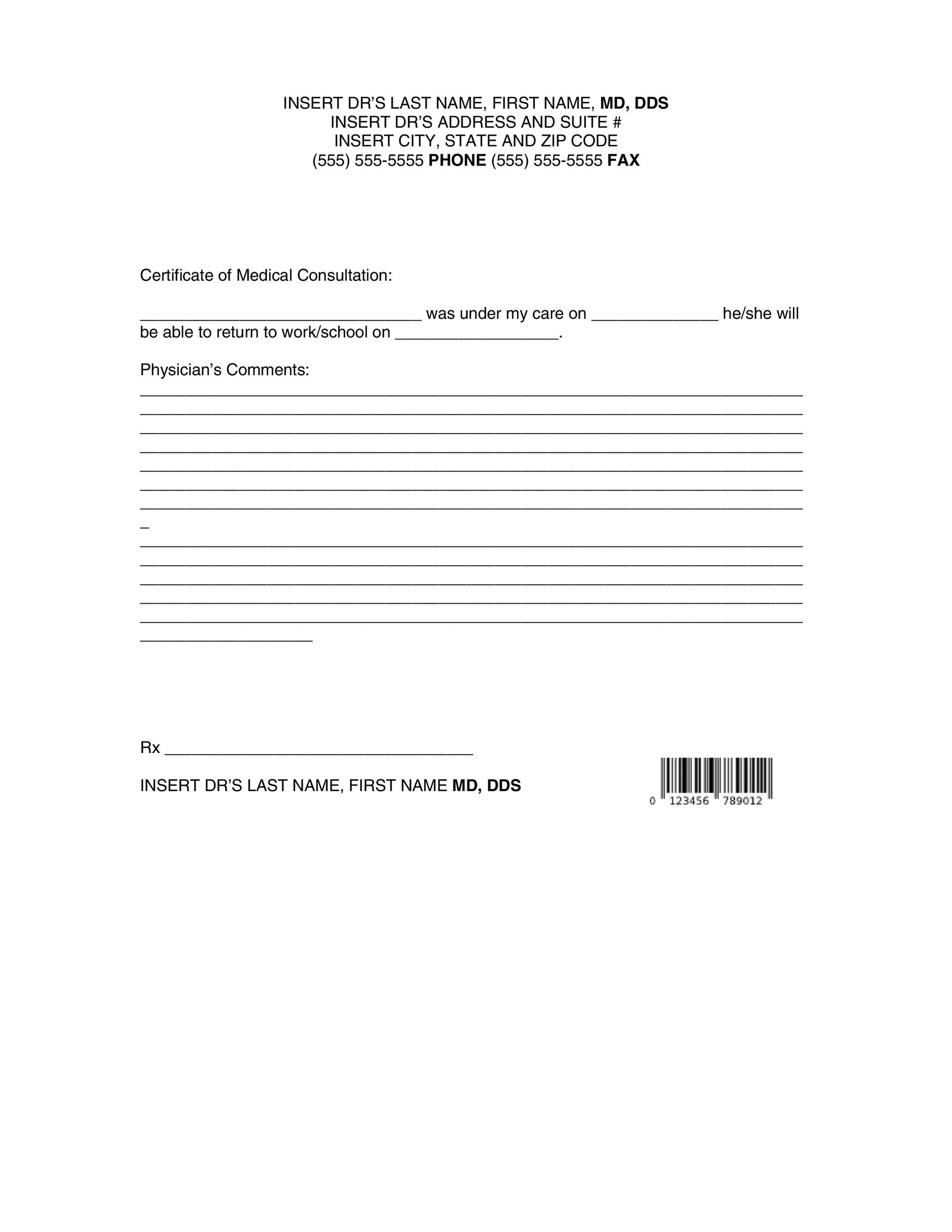 Free Fake Doctors Note Template Download