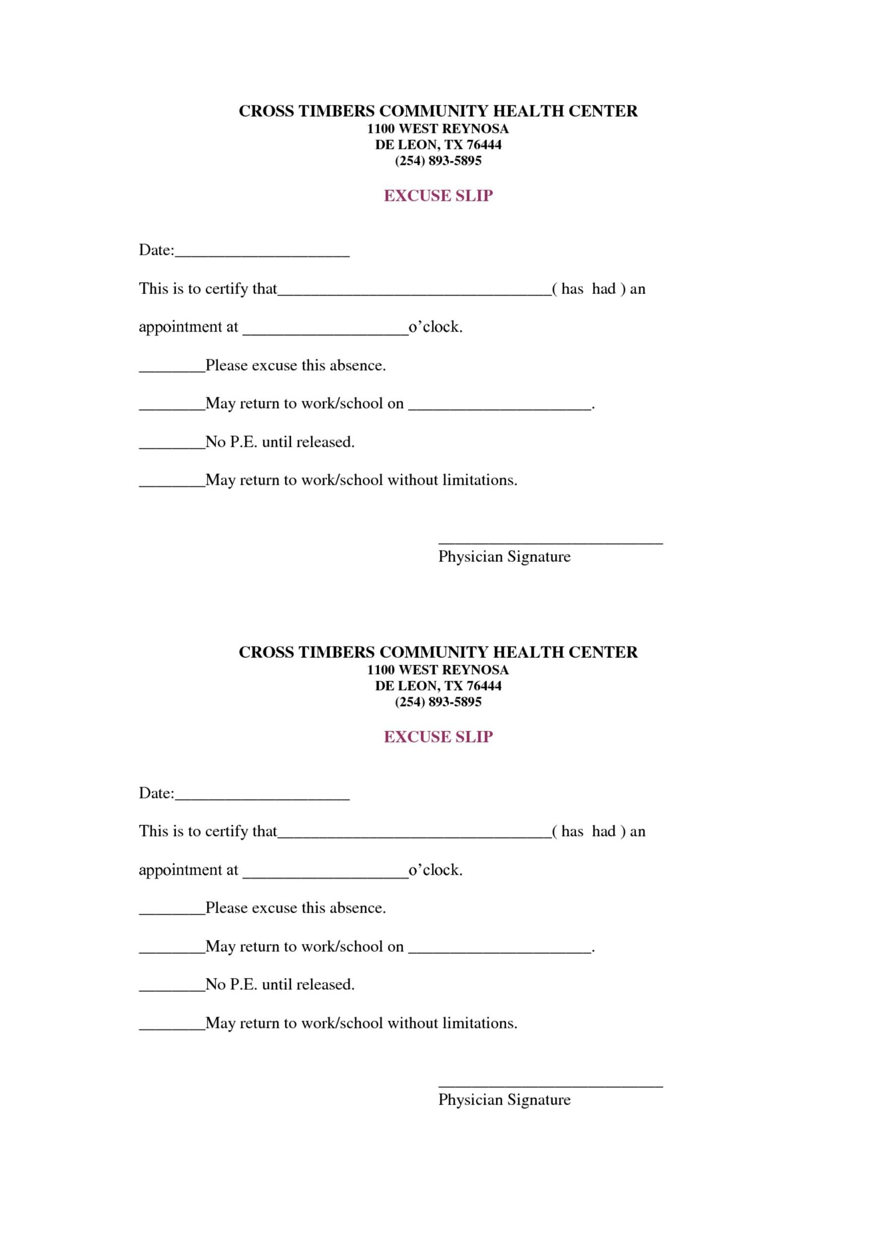 Dentist Note Template