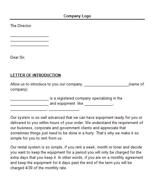 Free Letter of Introduction Template 14