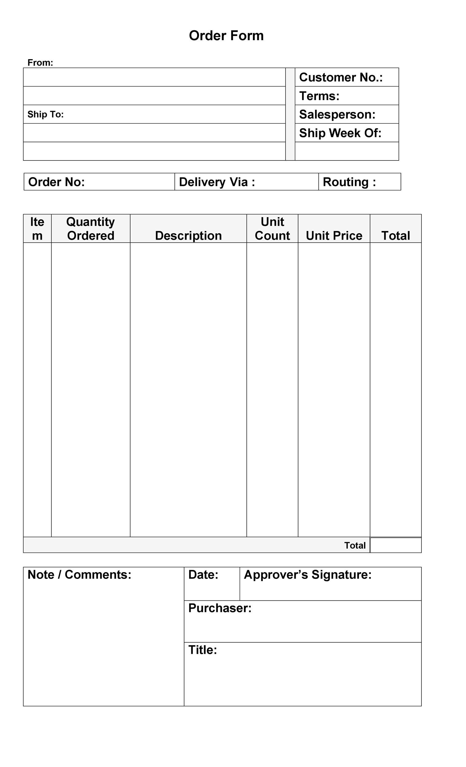 37 Free Purchase Order Templates In Word Excel