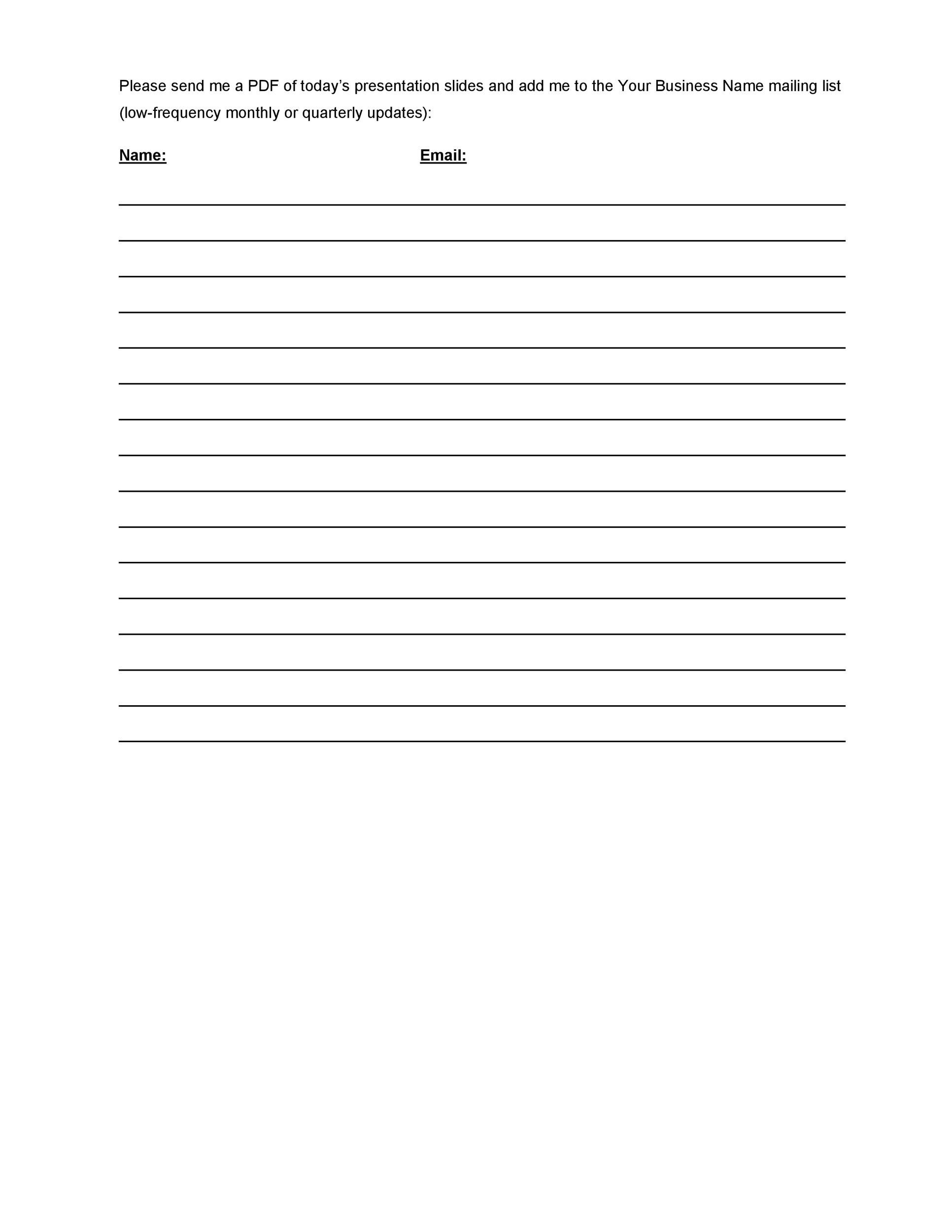 40 Sign Up Sheet / Sign In Sheet Templates (Word & Excel)