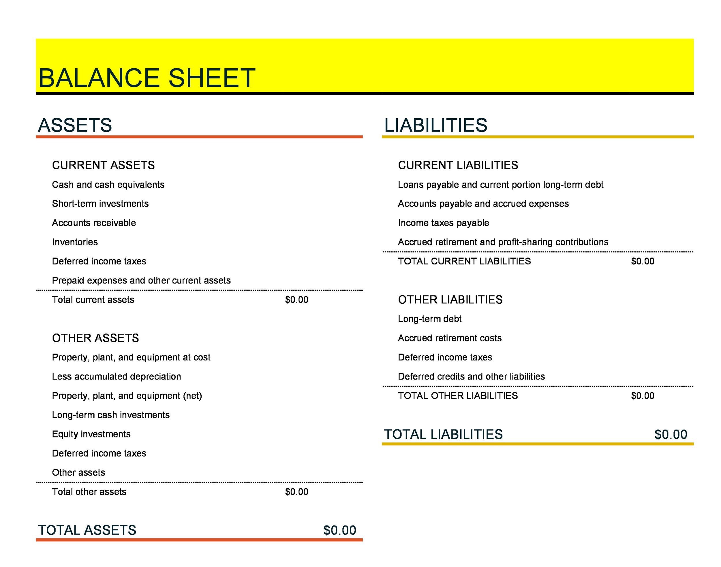 38 Free Balance Sheet Templates & Examples - Template Lab