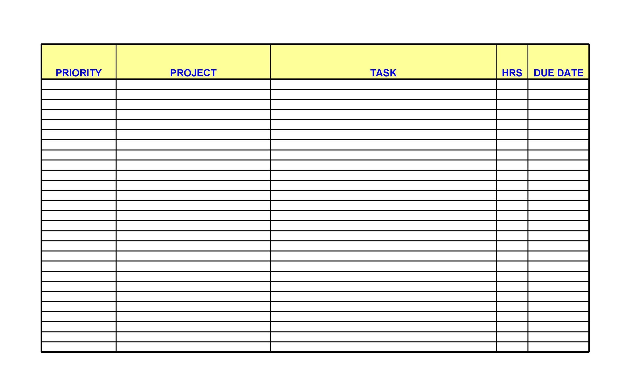 Free Editable To Do List Template Word