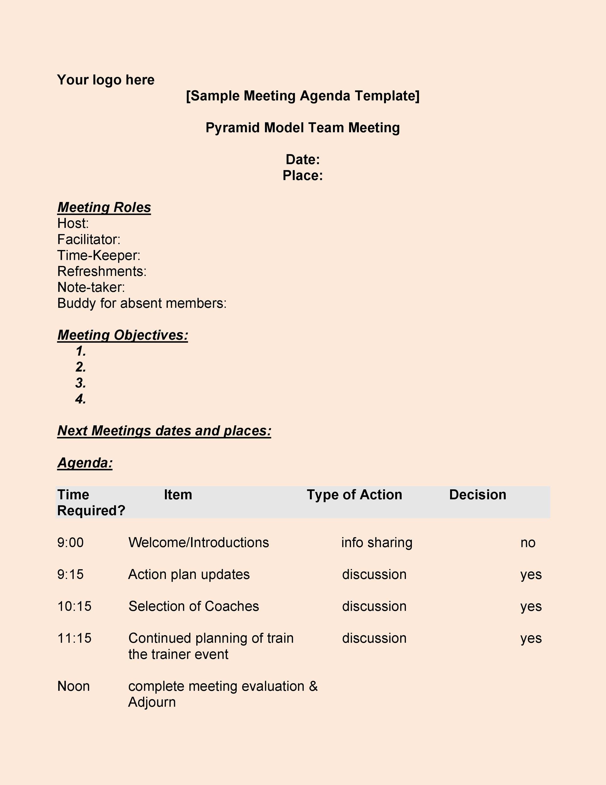 46 Effective Meeting Agenda Templates TemplateLab 46 Effective Meeting Agenda Templates TemplateLab