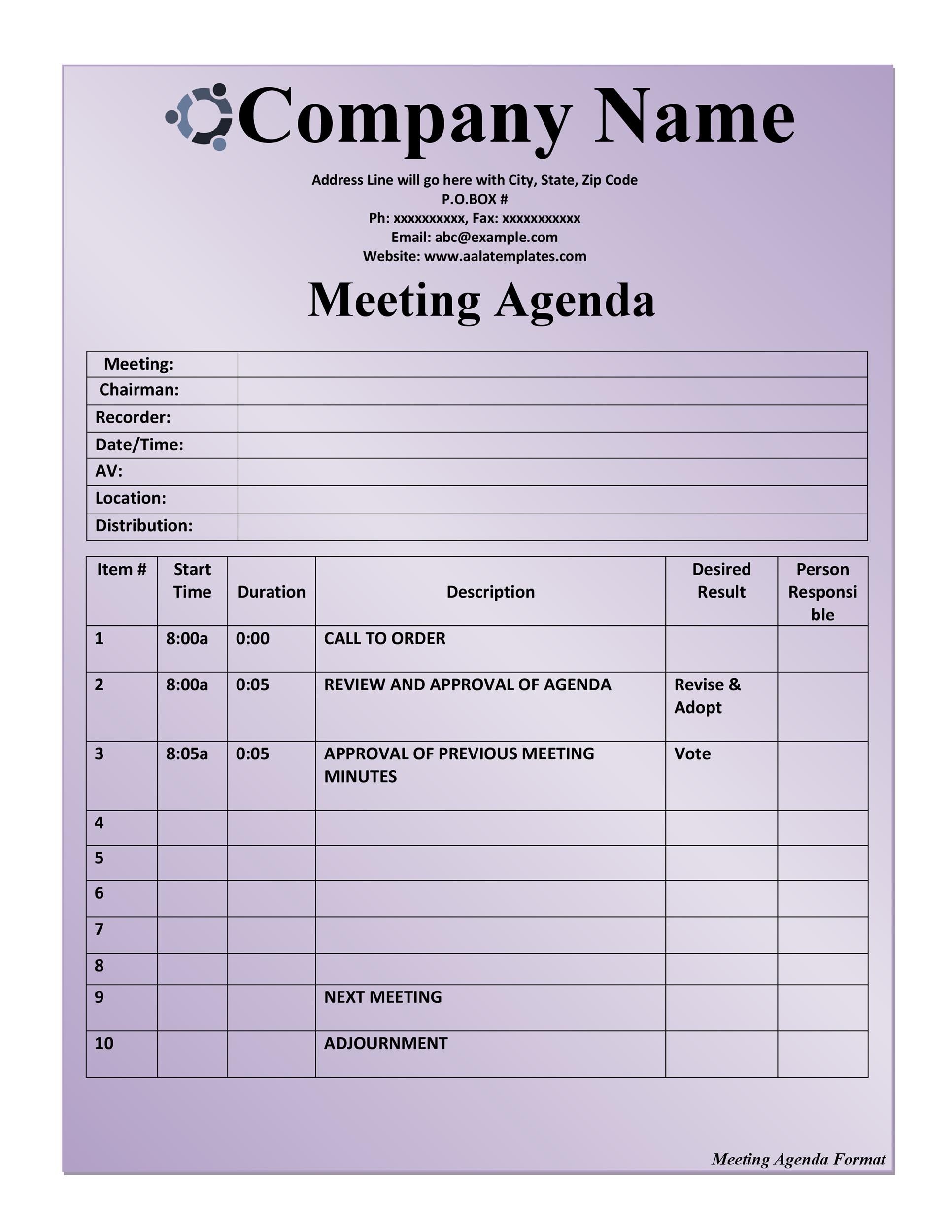 46-effective-meeting-agenda-templates-templatelab