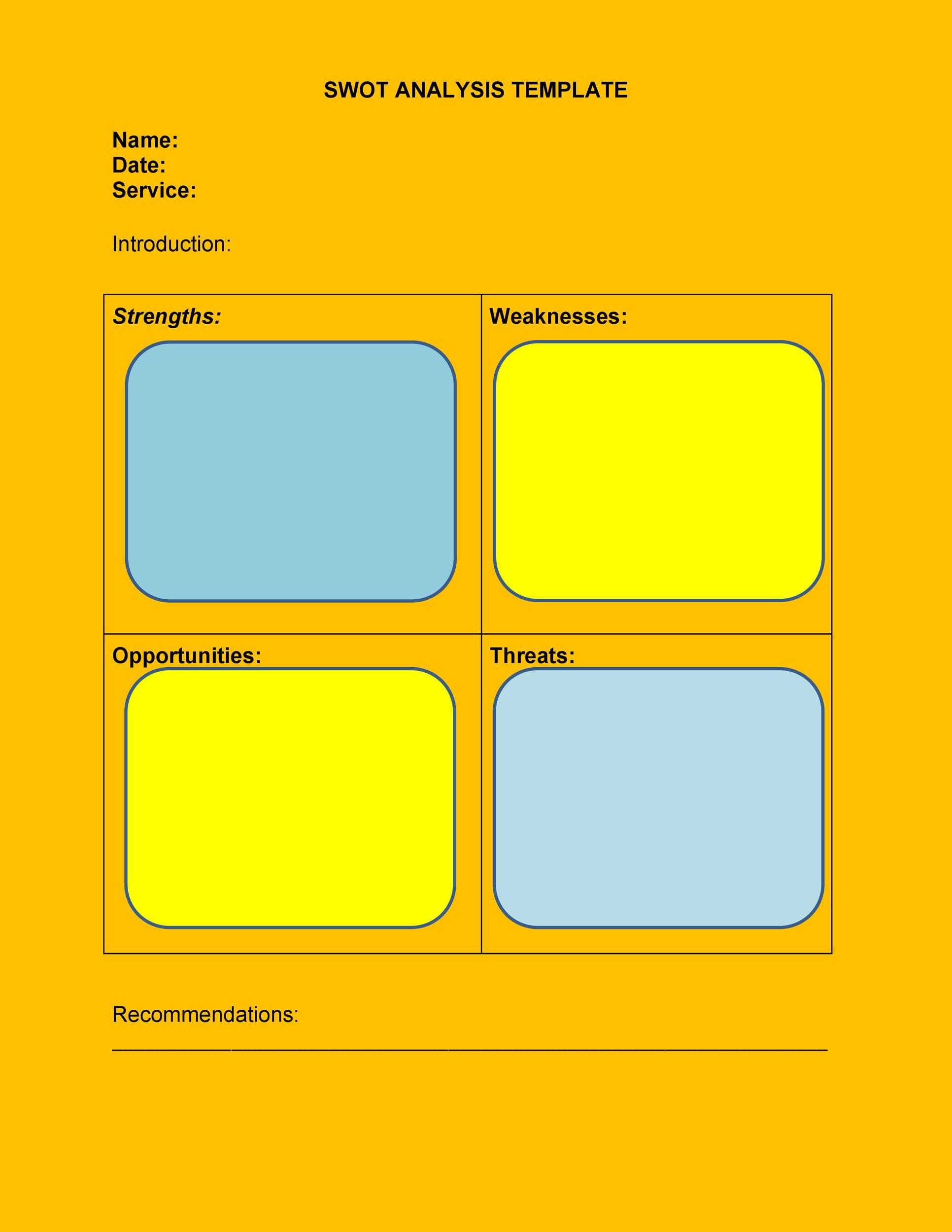 Free Swot Chart Template