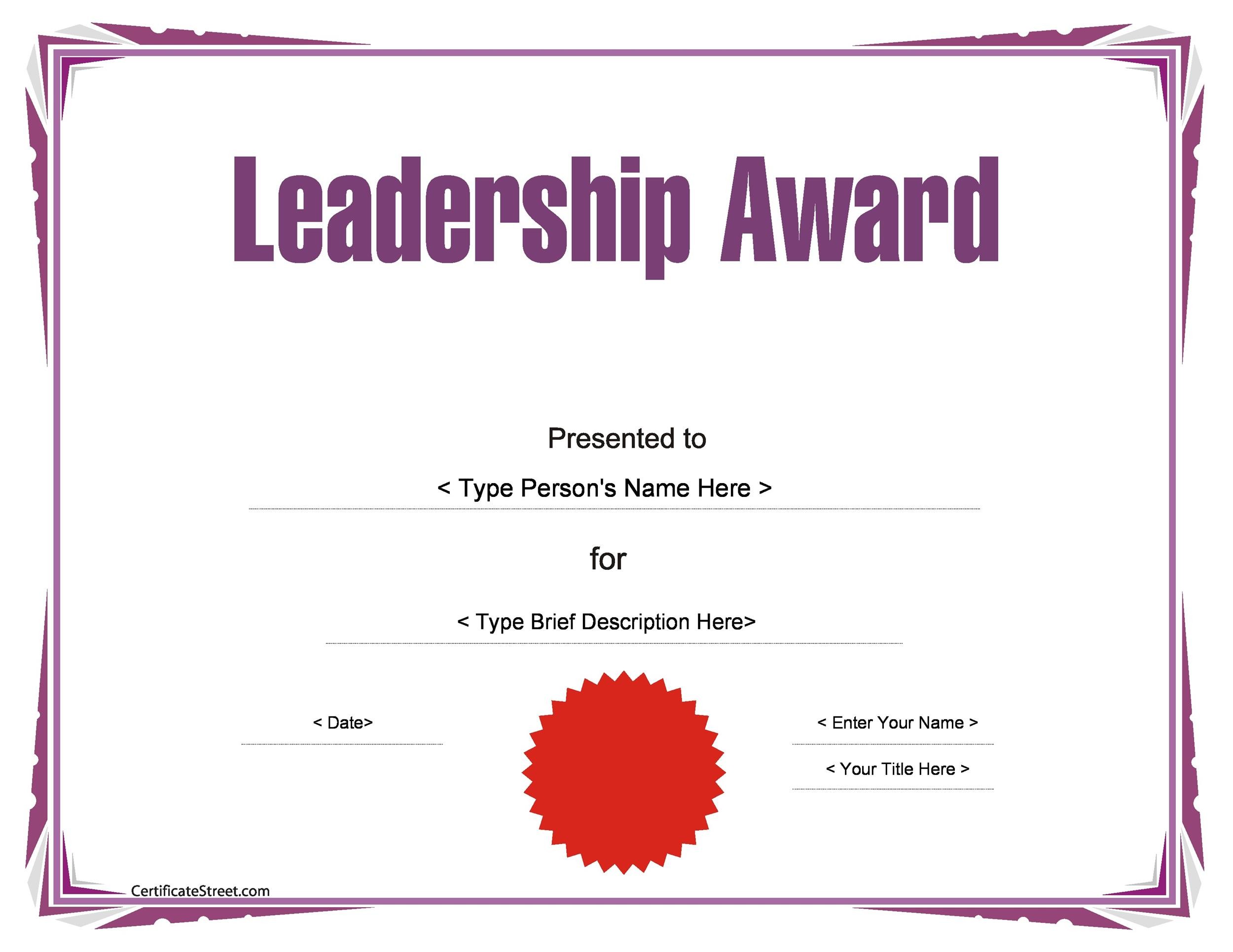 Sample Award Certificates Templates