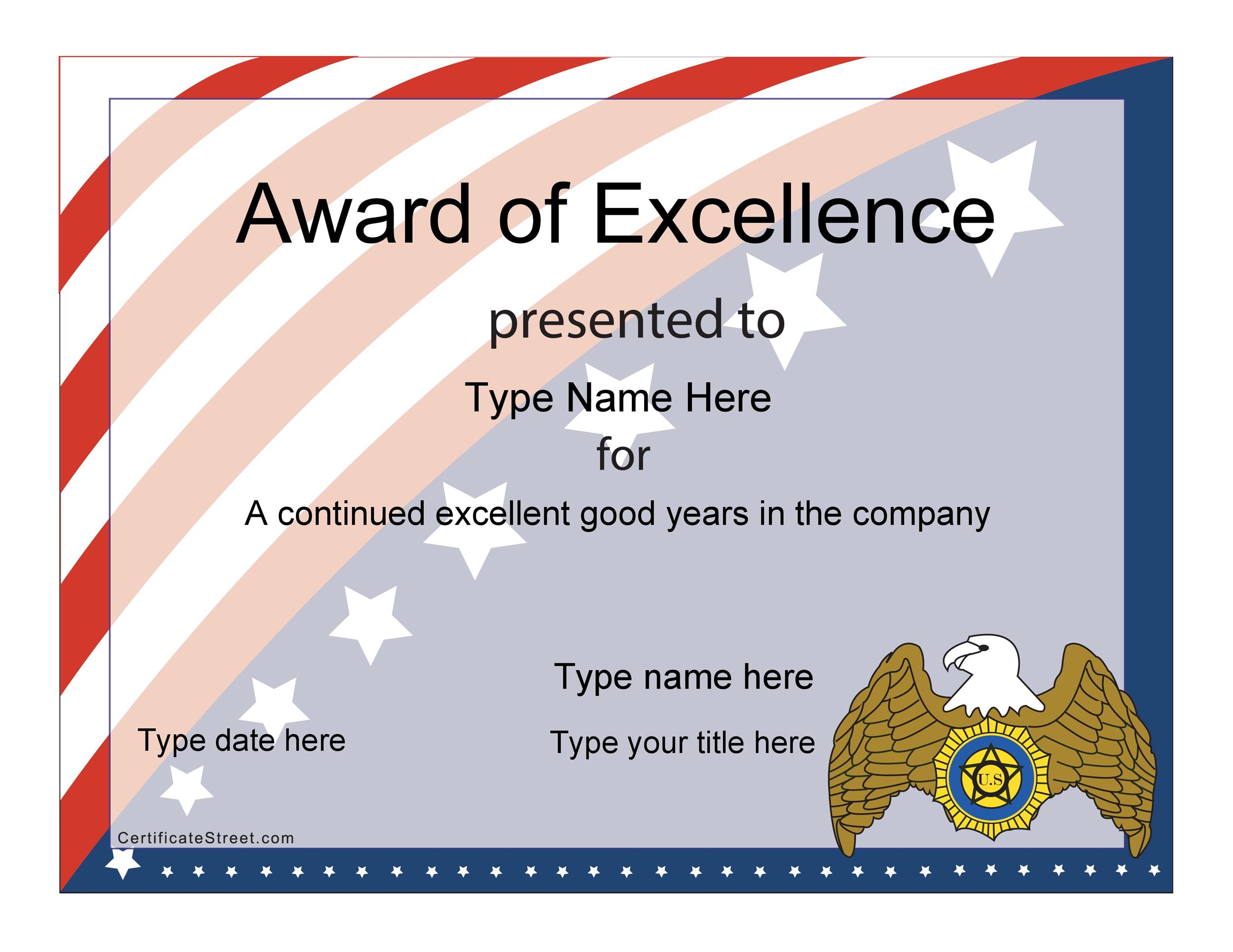Awards Certificate Template Free from templatelab.com
