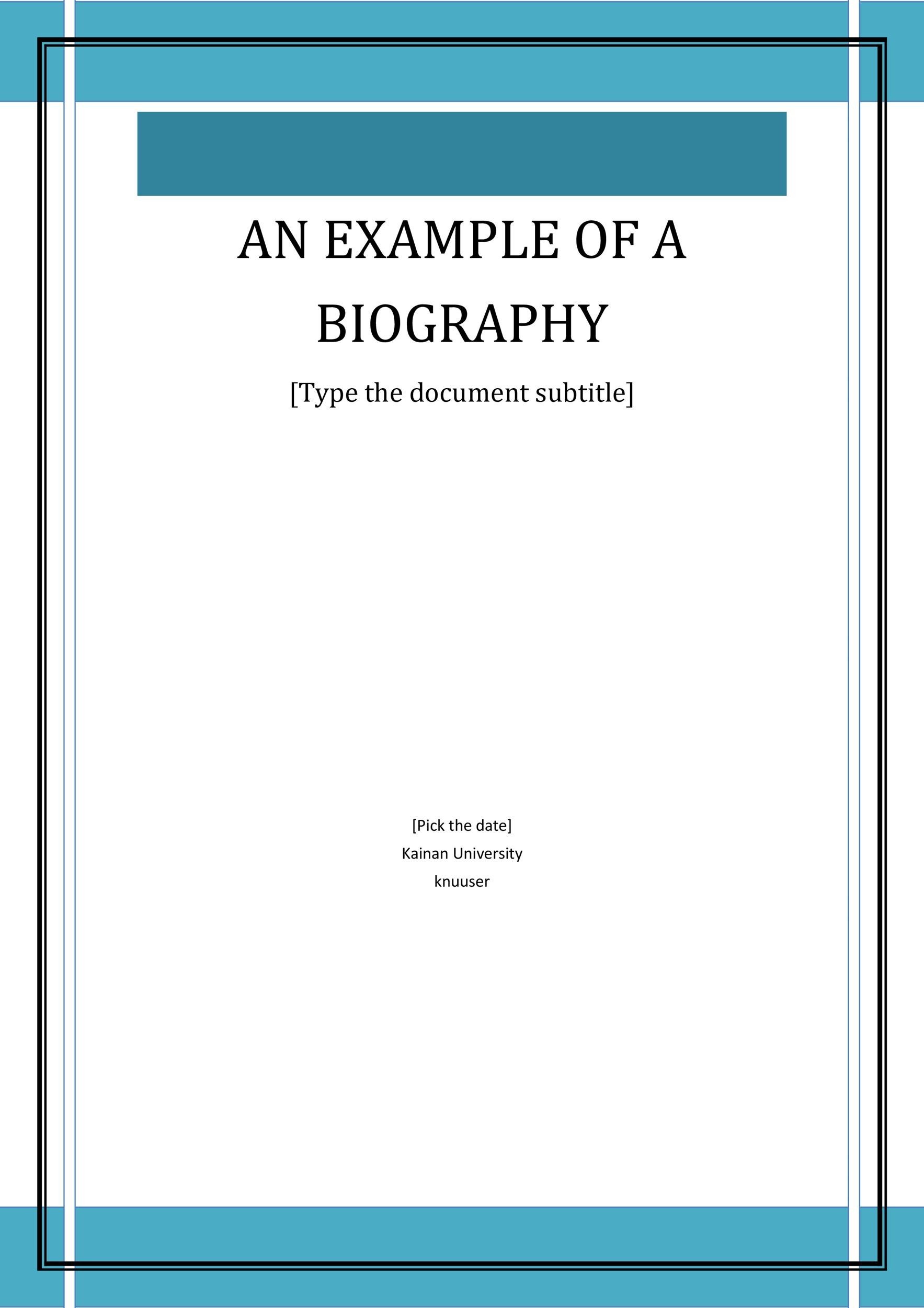 How to write a biographical sketch example