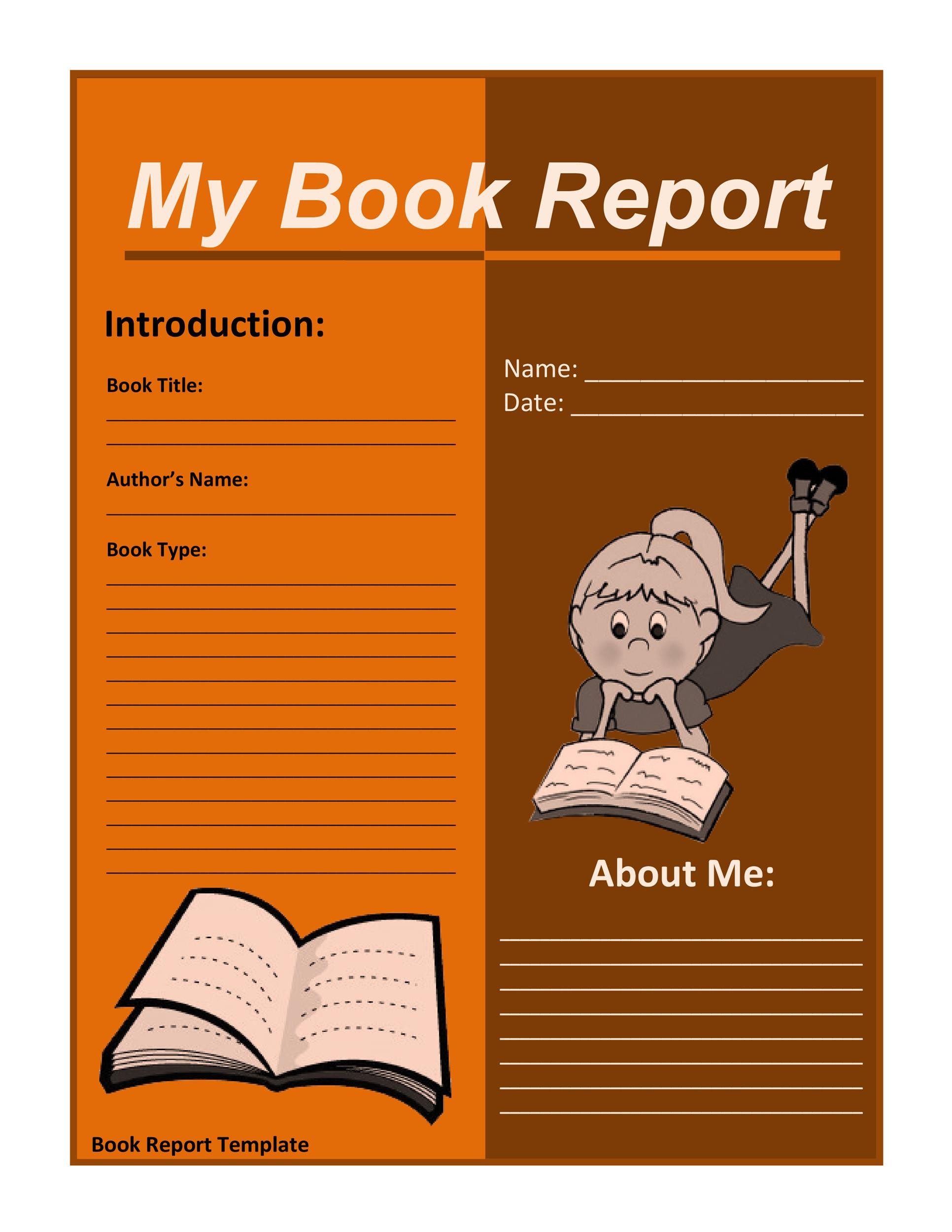 What should be in the introduction of a book report