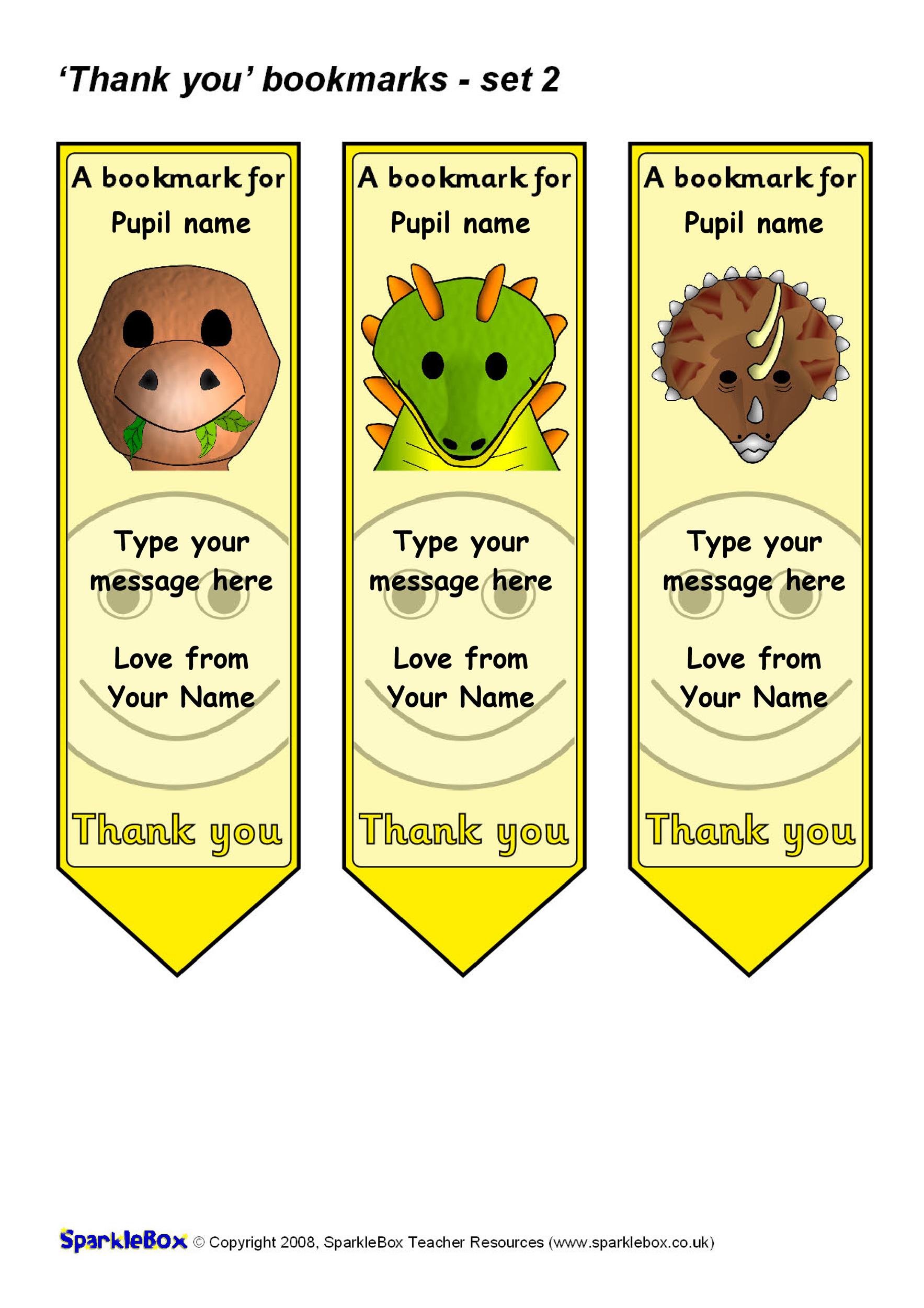 Free Printable Bookmark Templates For Students Printable Online
