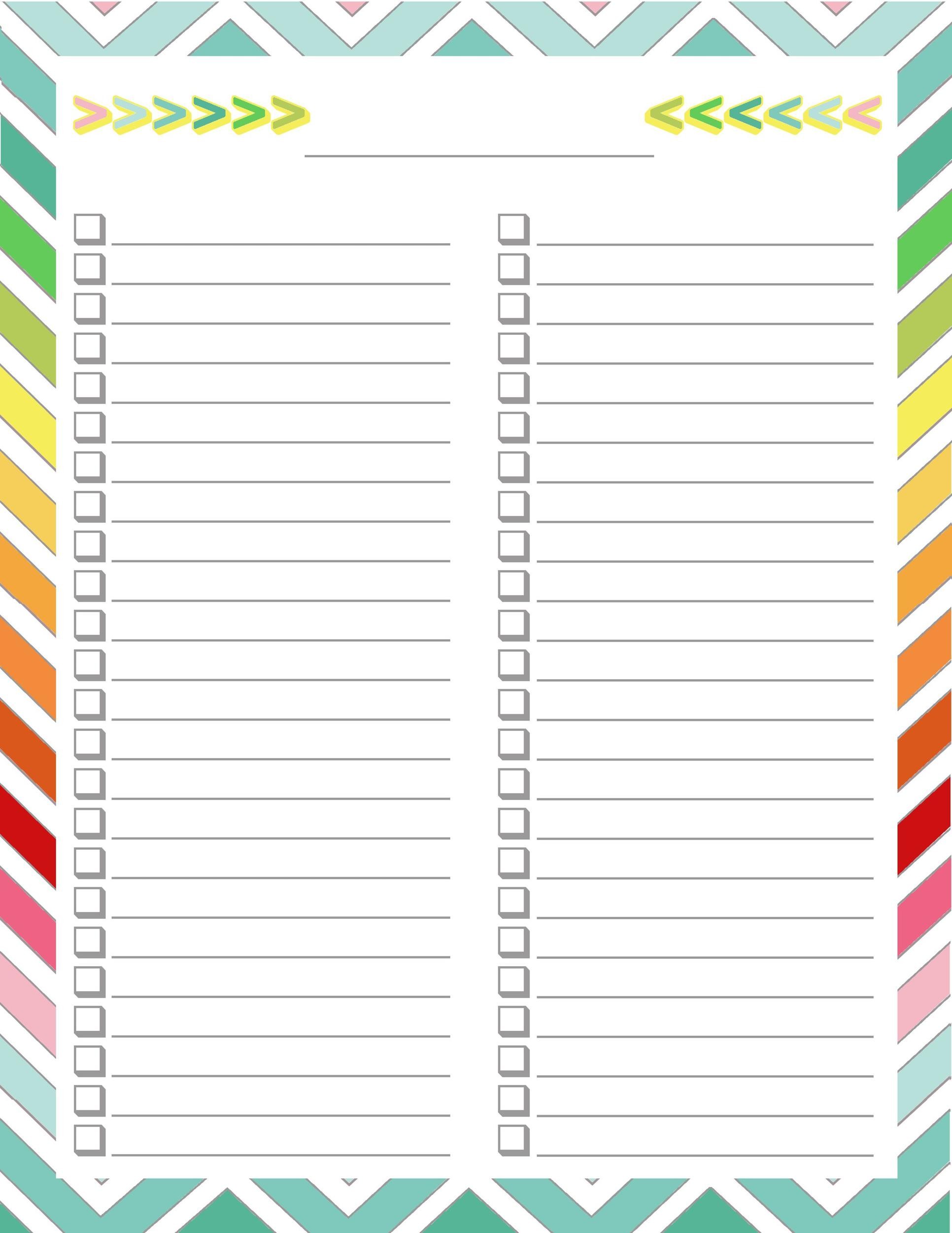 50  Printable To Do List Checklist Templates (Excel   Word)