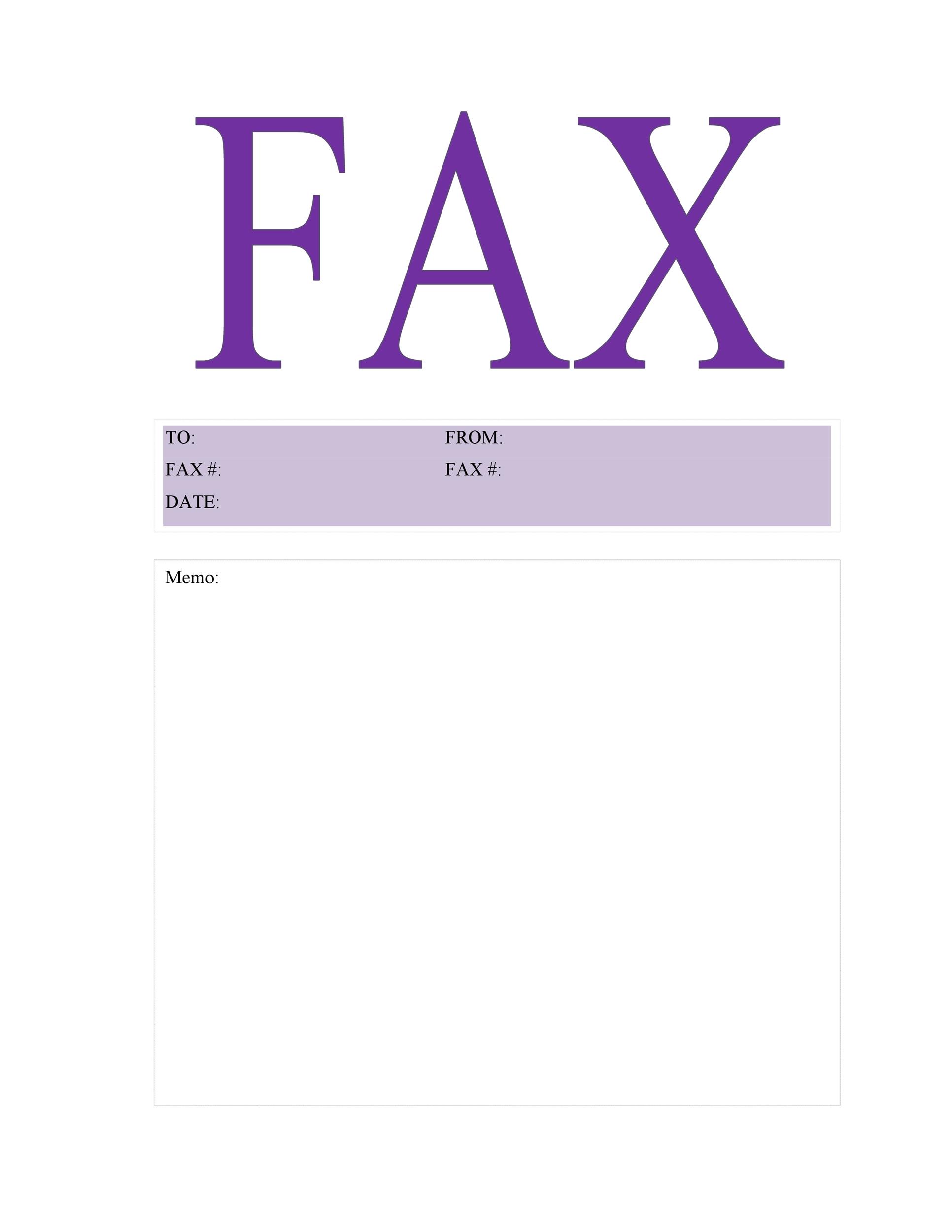 Attention fax cover letter