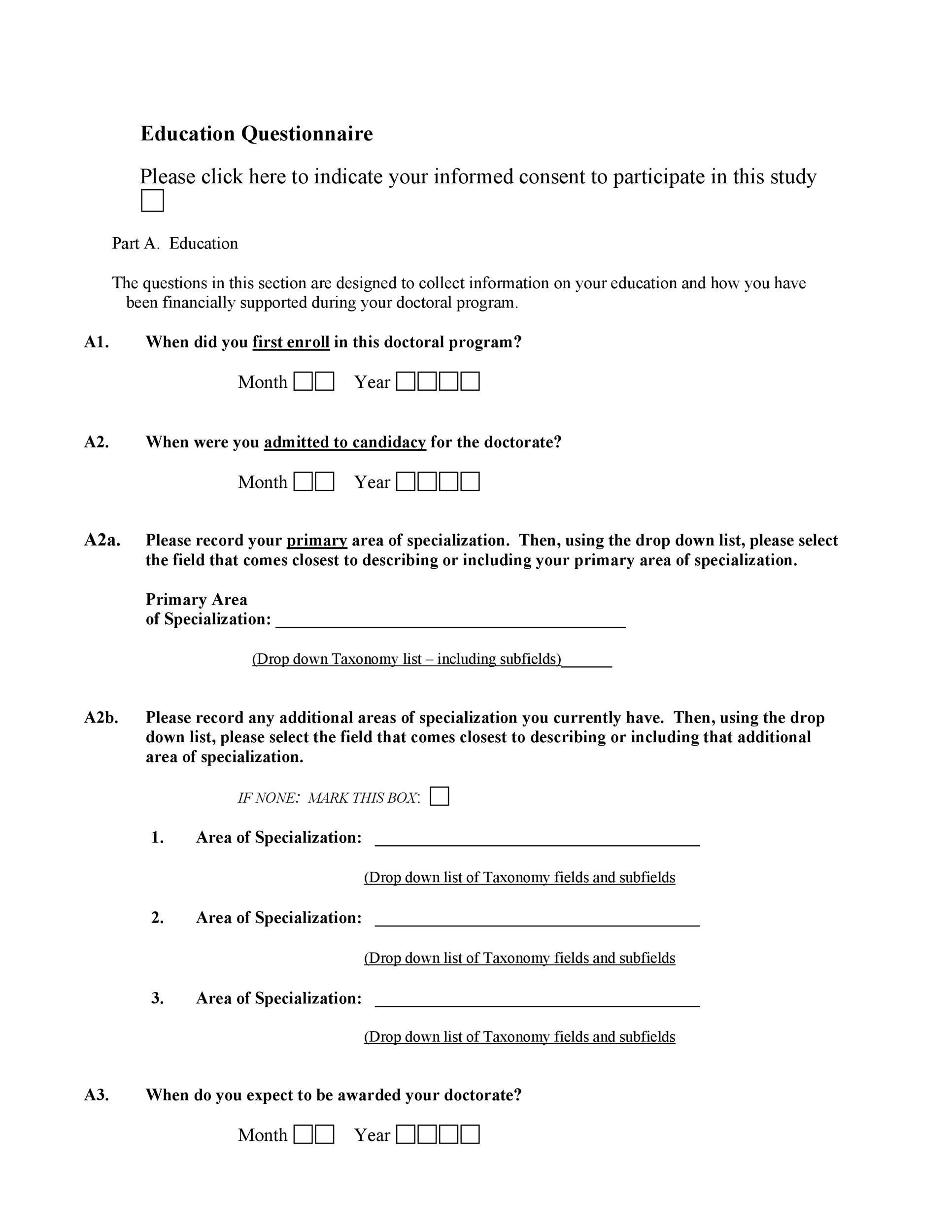 Microsoft Access Free Templates Questionnaires
