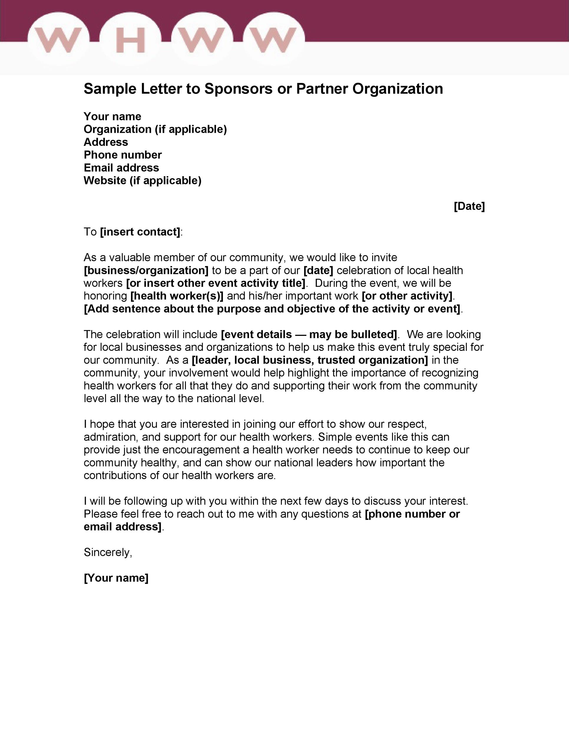 40 Sponsorship Letter Sponsorship Proposal Templates