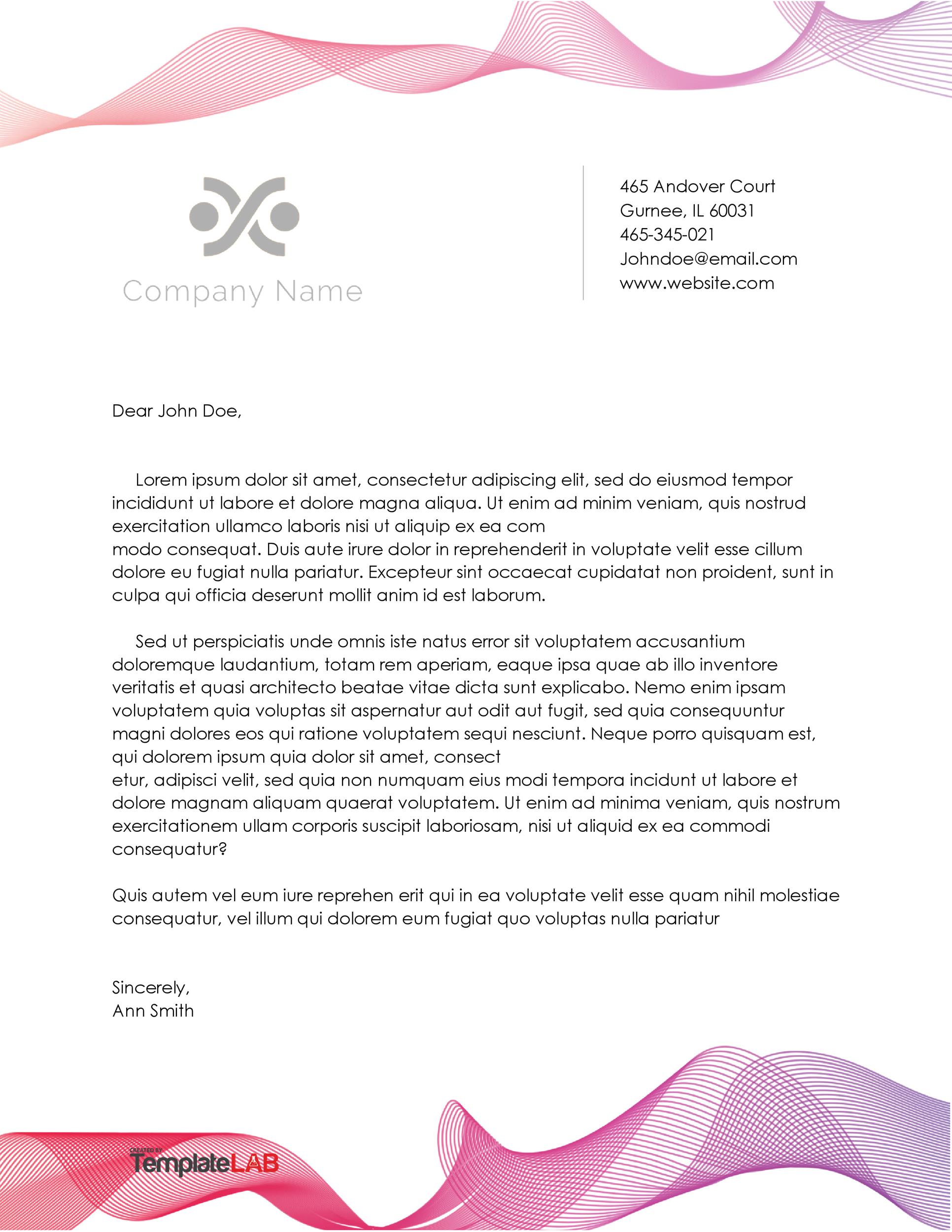 Personal Letter Head Format - Free Business Card & Letterhead Templates