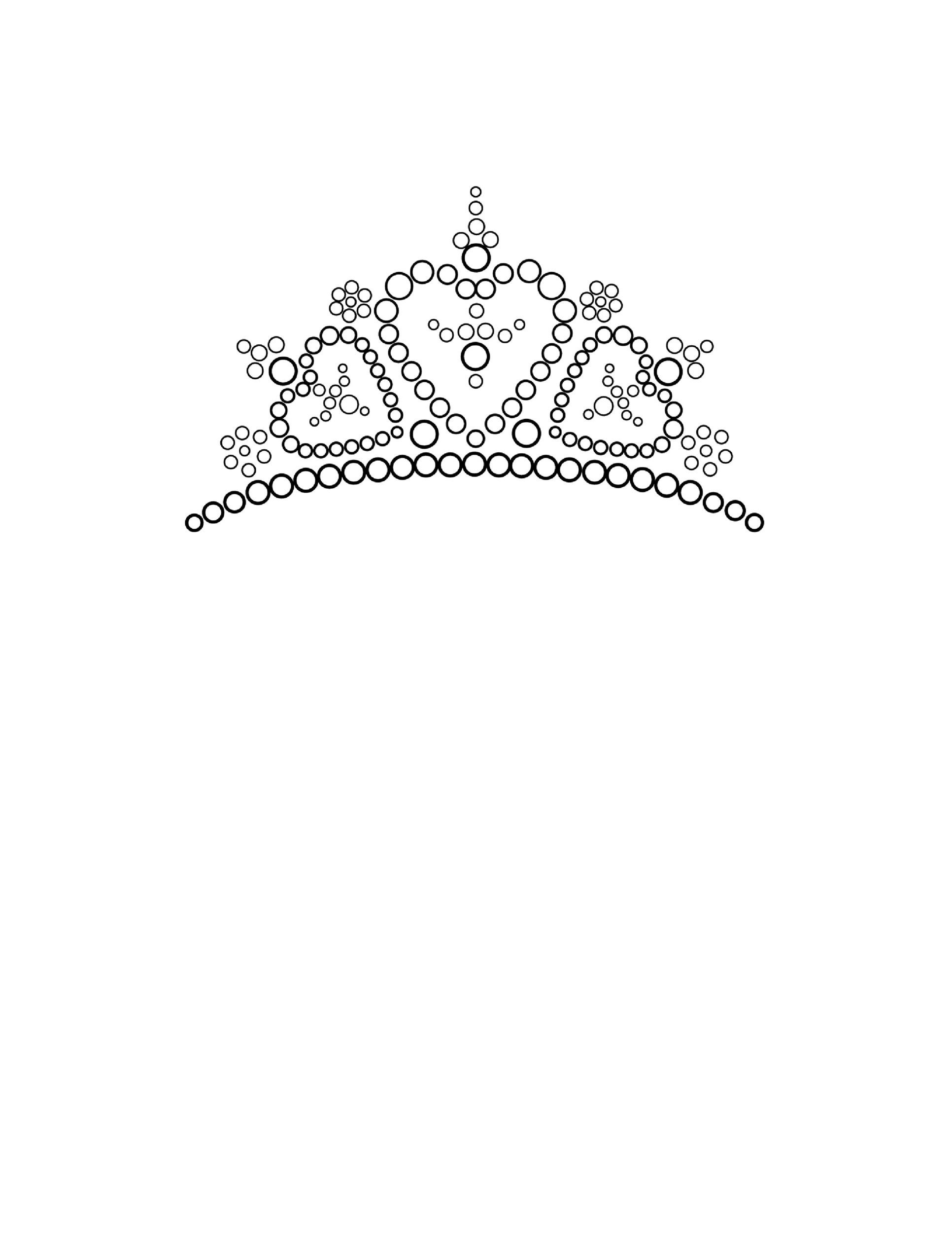 Crown Template - Transfer Printable - Fleur de Lis Crown - The Graphics