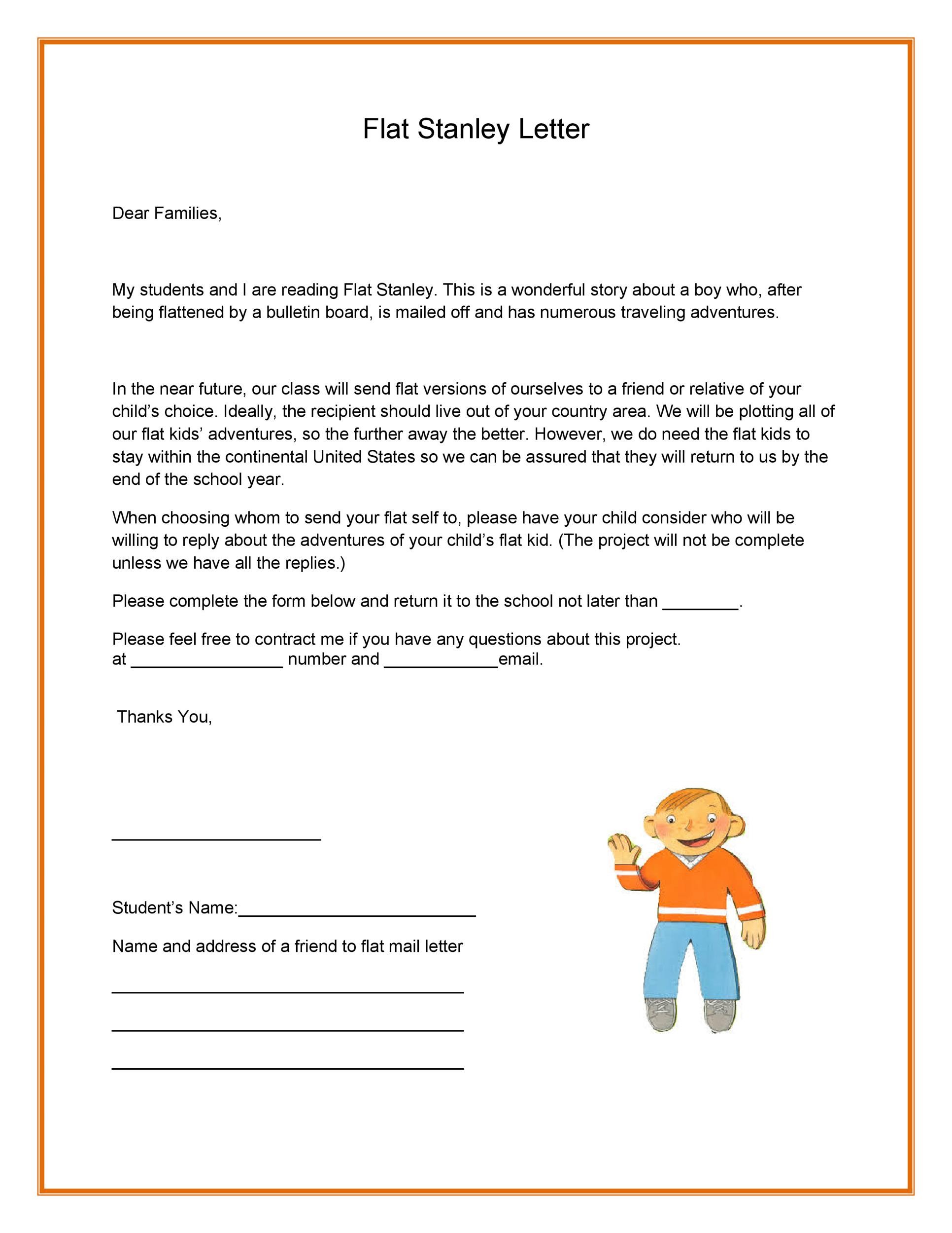 Flat Stanley Template Printable