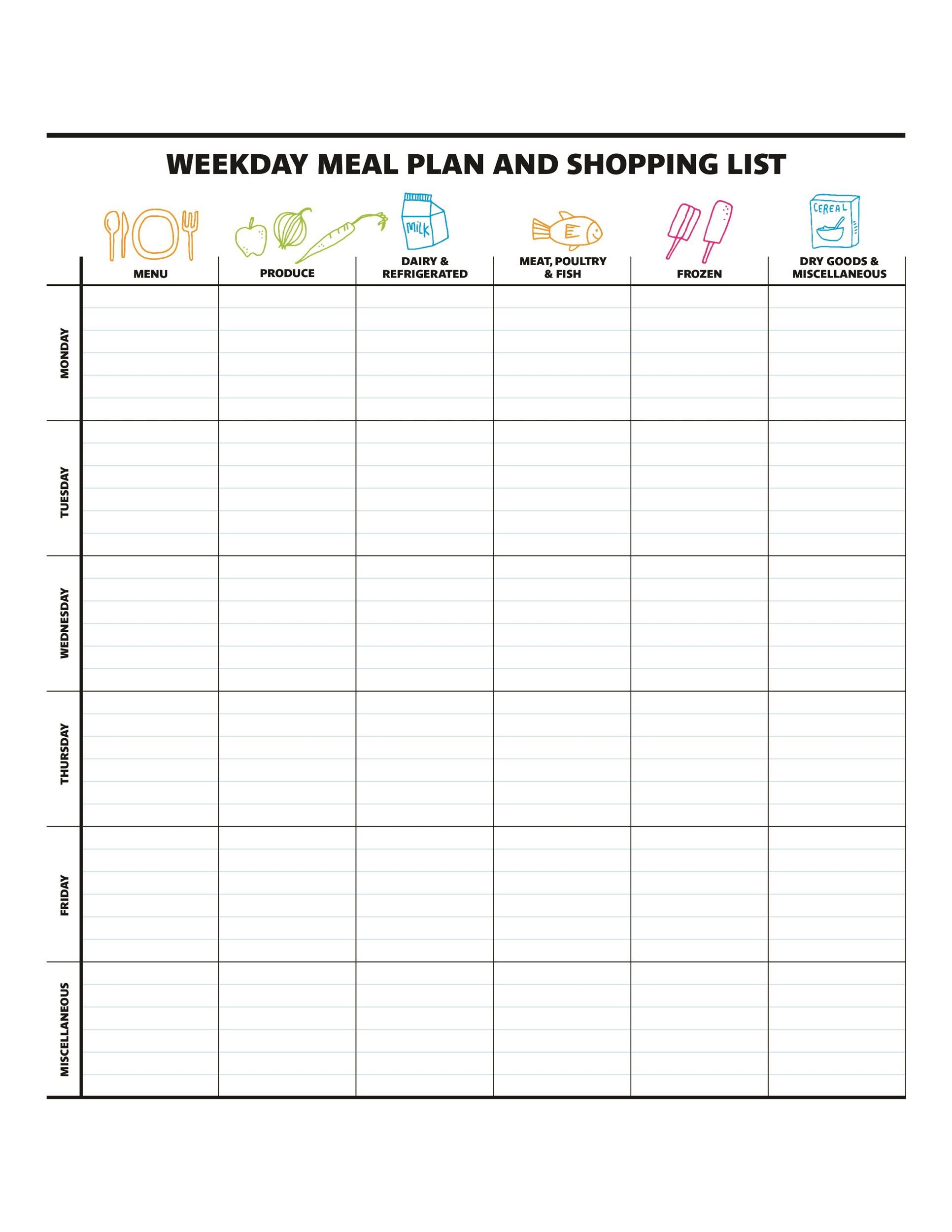 40-weekly-meal-planning-templates-templatelab-diet-menu-template-word