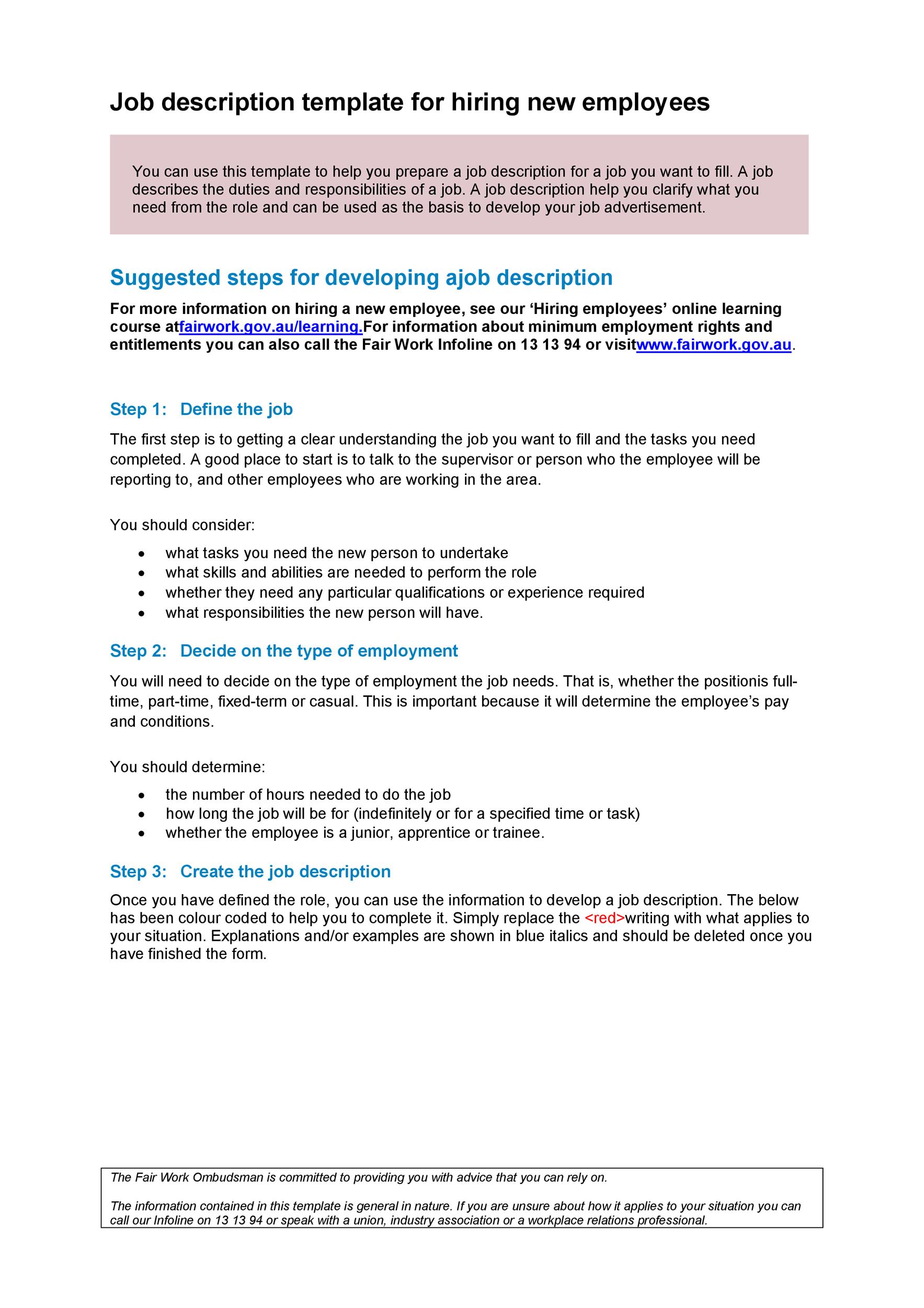 Employee Roles And Responsibilities Template