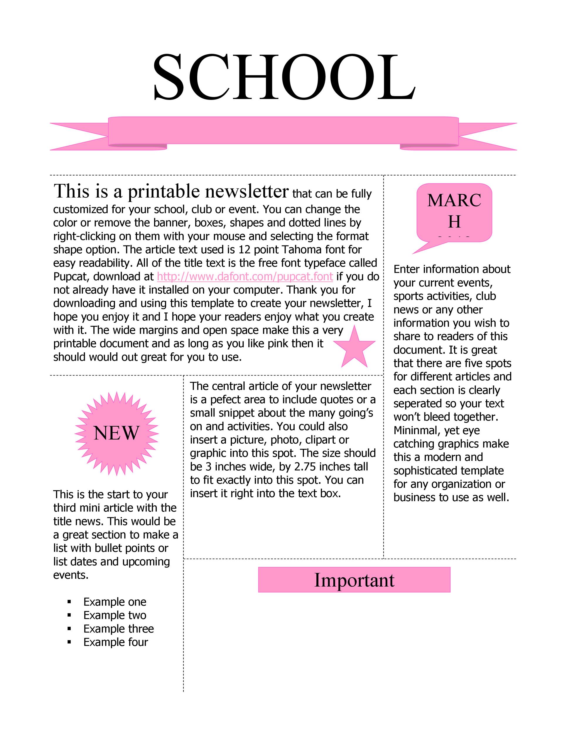 middle-school-newsletter-template-free-resume-templates