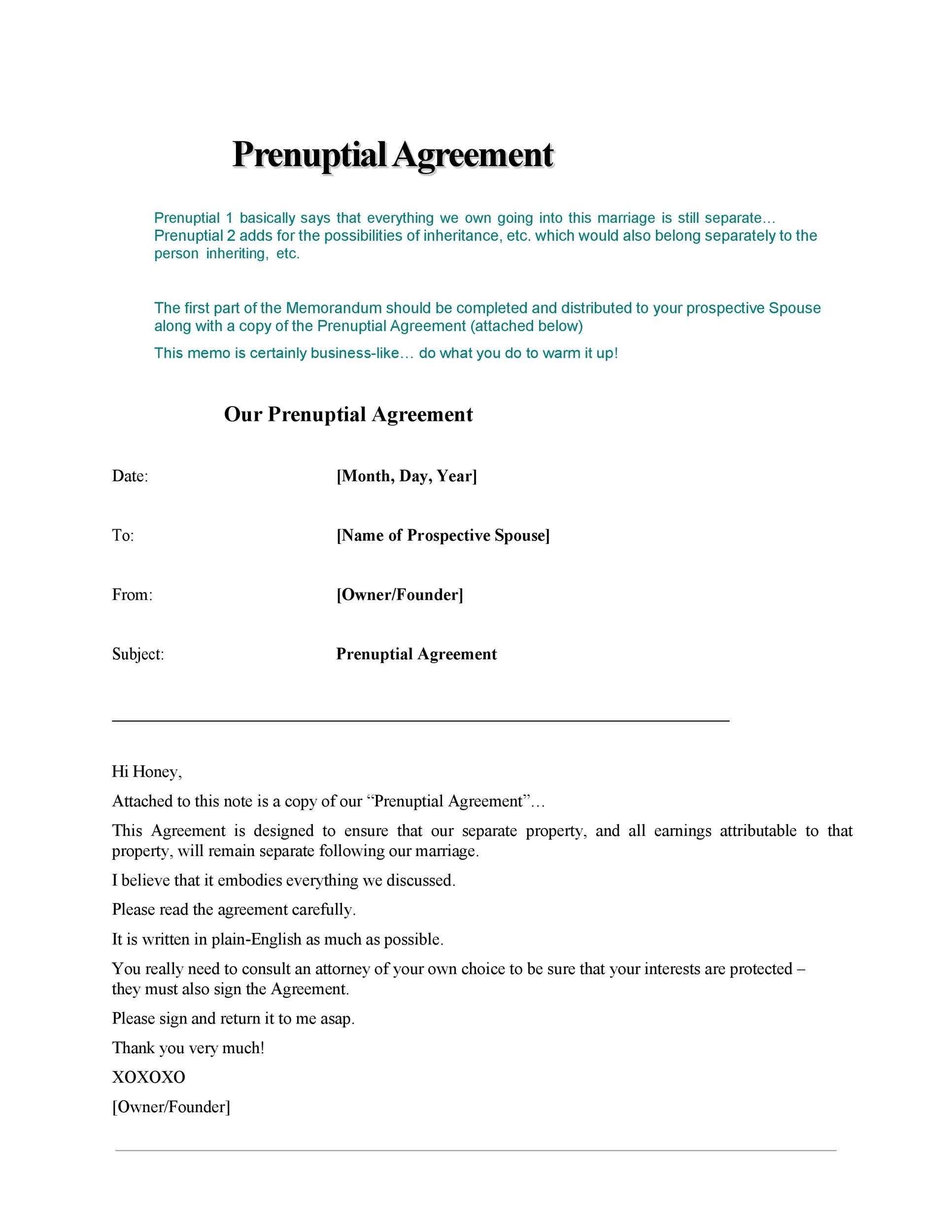 30  Prenuptial Agreement Samples Forms ᐅ TemplateLab