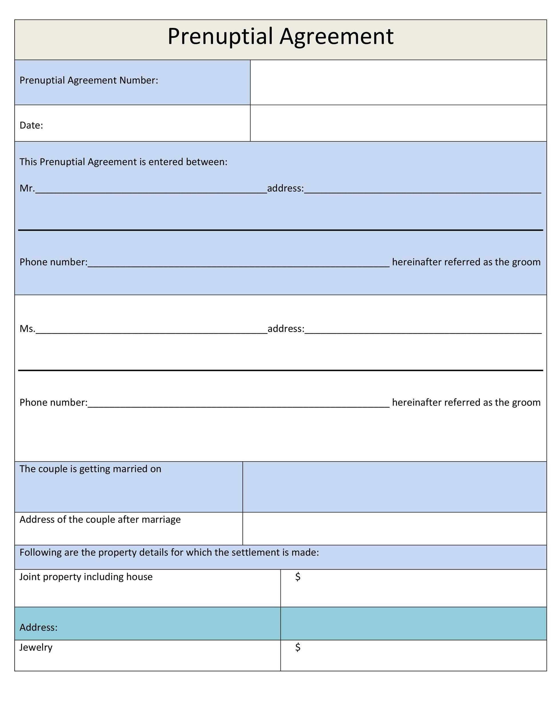 30+ Prenuptial Agreement Samples & Forms ᐅ TemplateLab