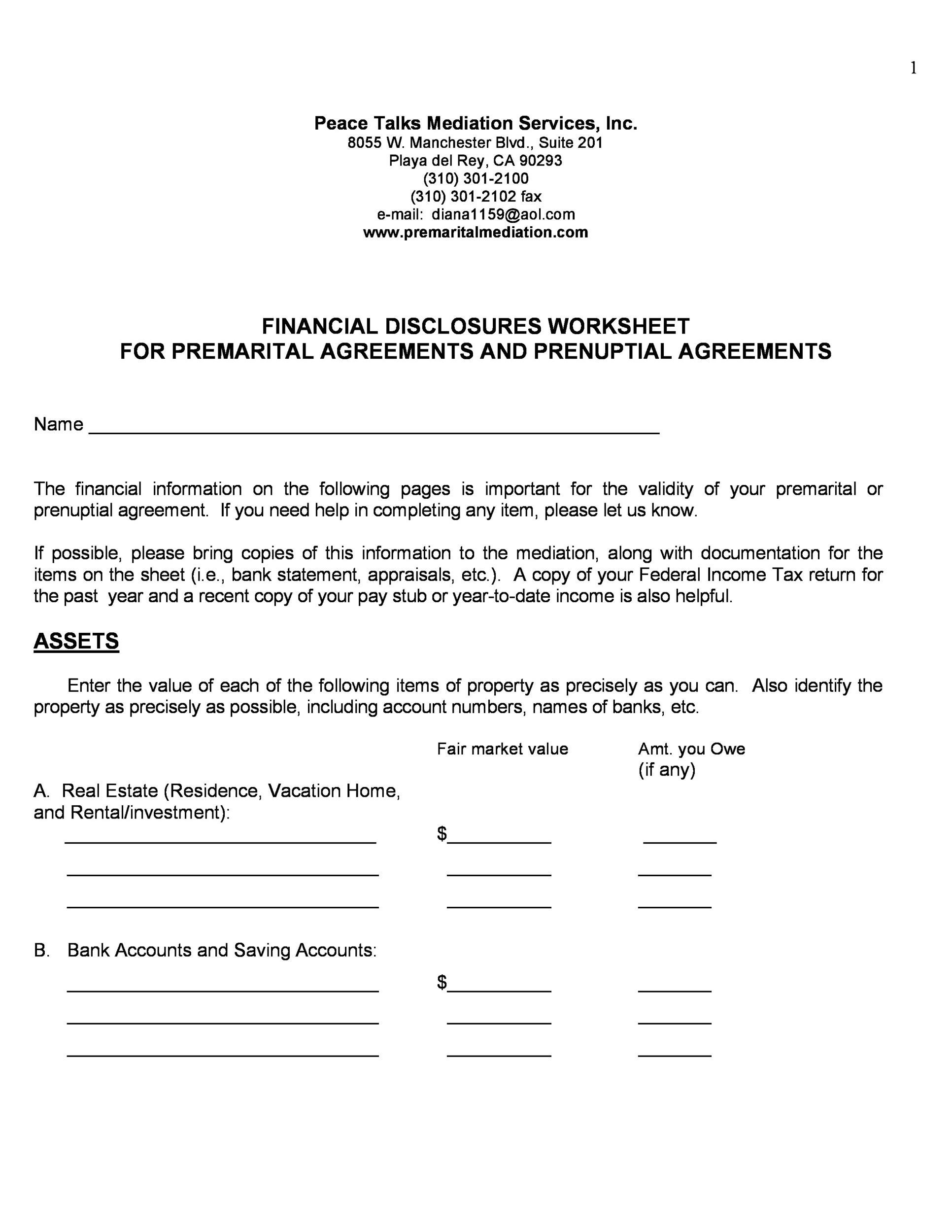 30  Prenuptial Agreement Samples Forms ᐅ Template Lab
