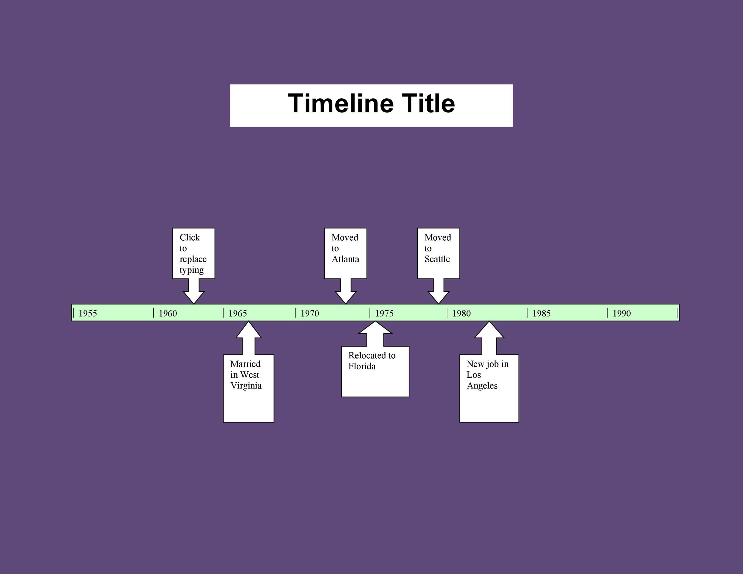 Simple Timeline Template Word