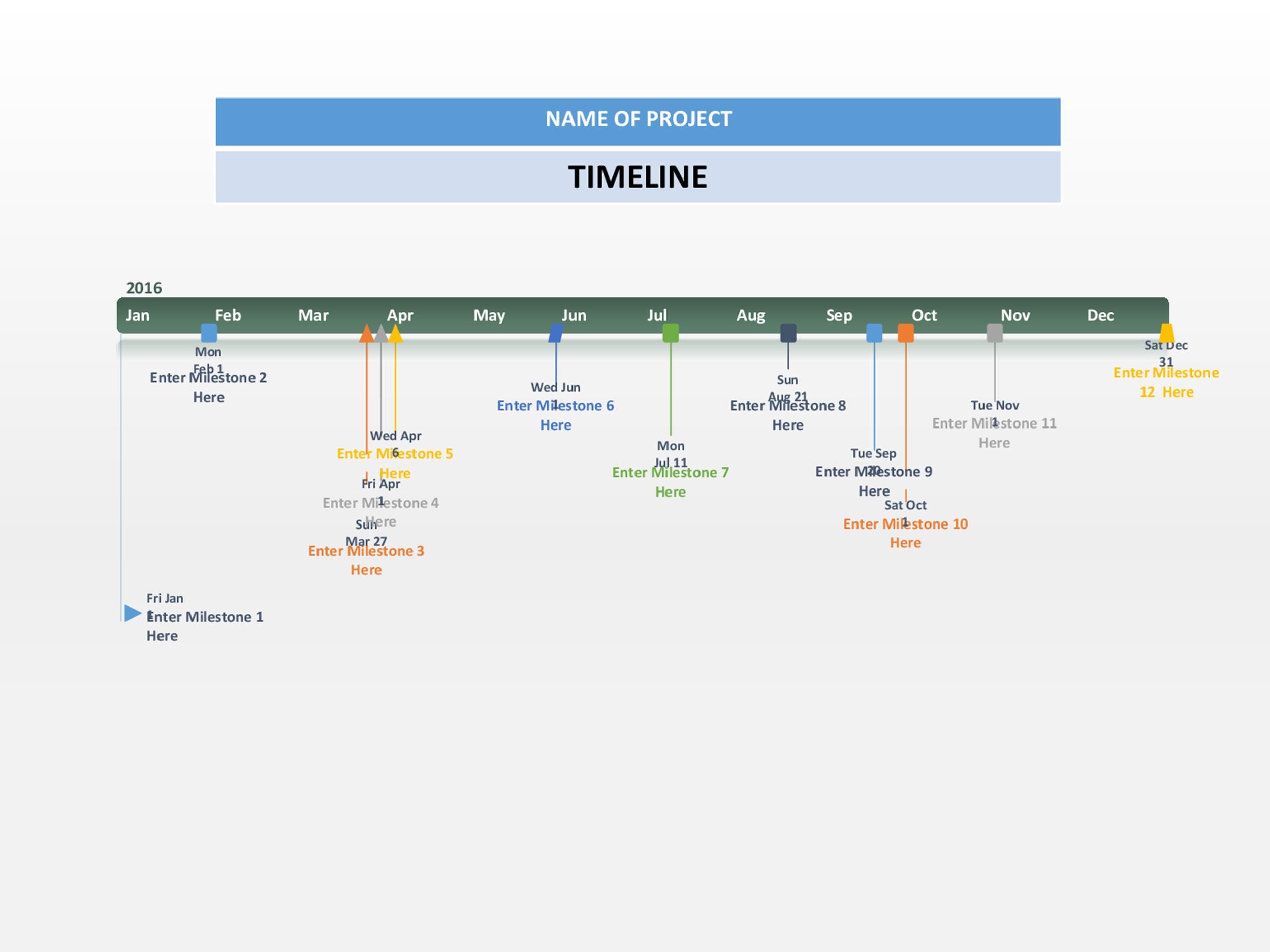 30  Timeline Templates (Excel Power Point Word) Template Lab