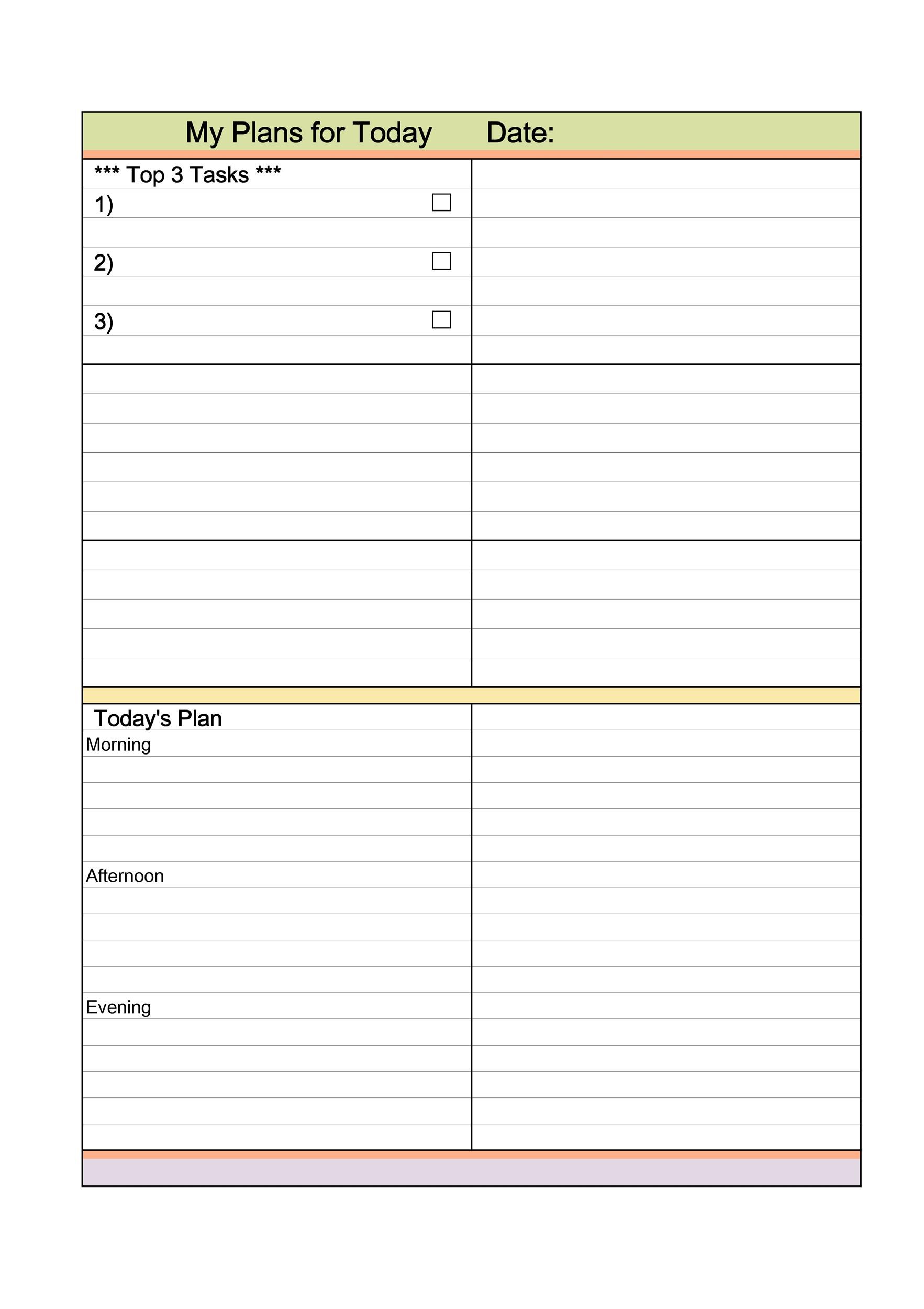 40+ Printable Daily Planner Templates (FREE) Template Lab