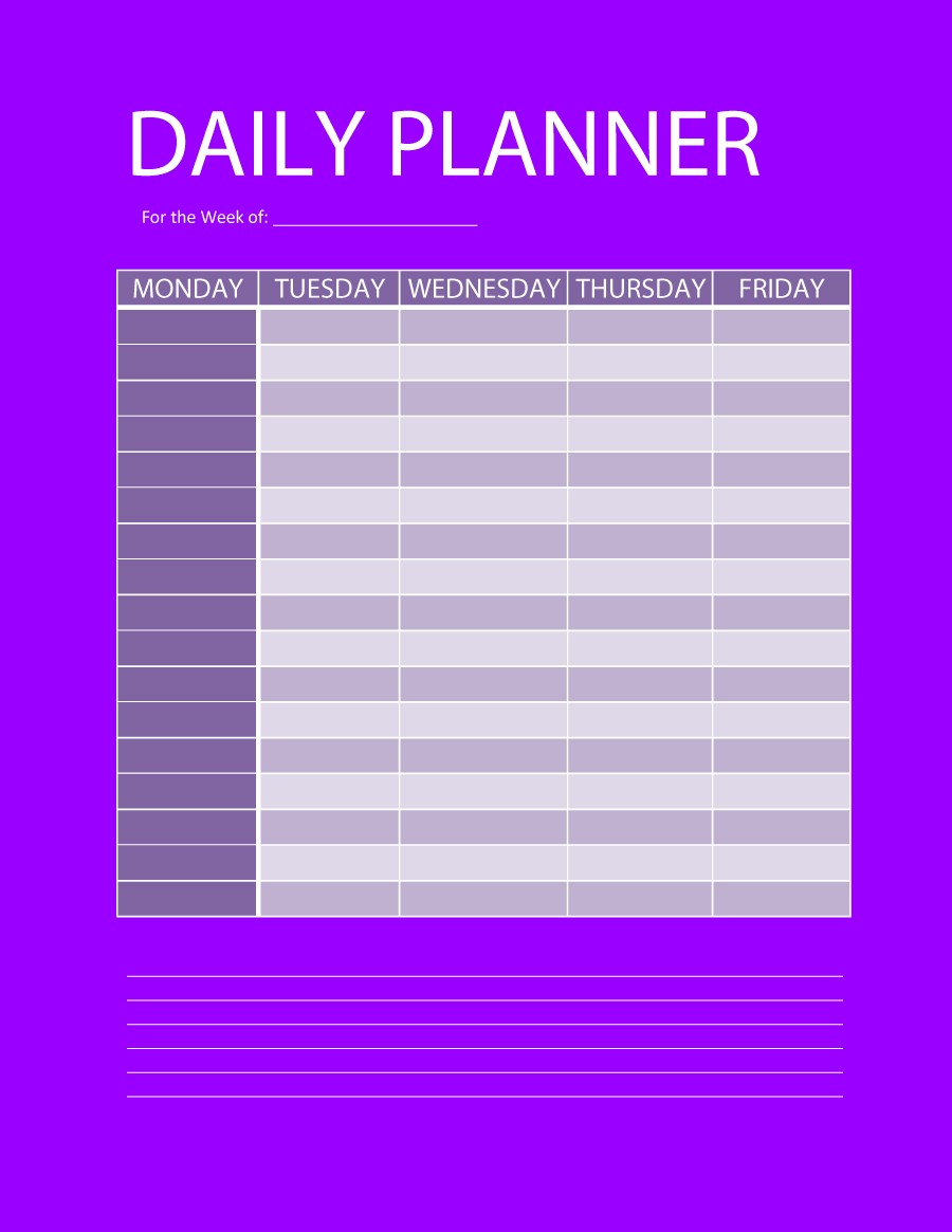 daily planner ideas