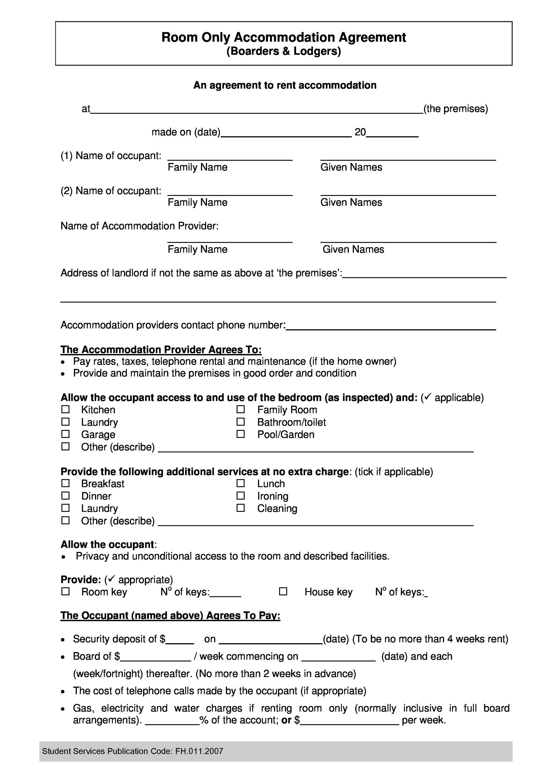 40+ Free Roommate Agreement Templates & Forms (Word, PDF)
