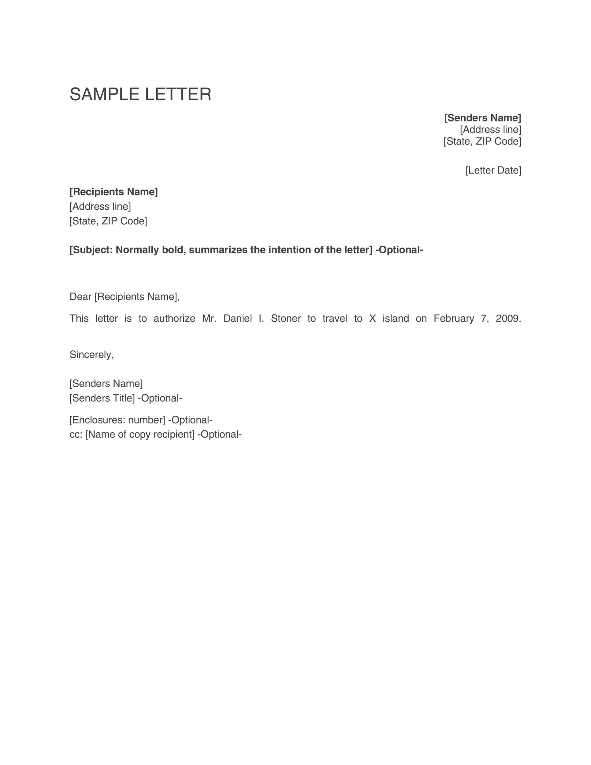 46 Authorization Letter Samples Templates Template Lab