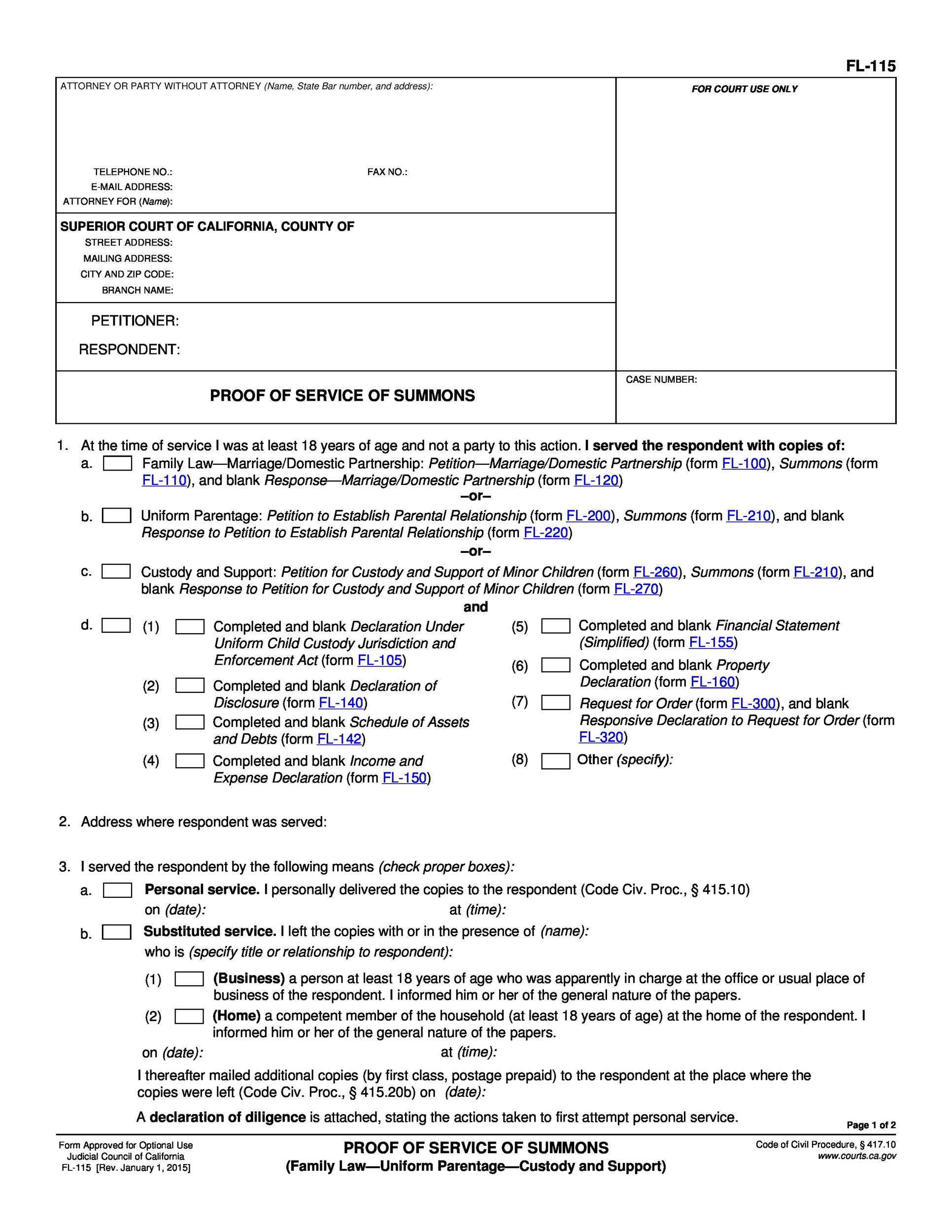 Divorce Papers Template 06