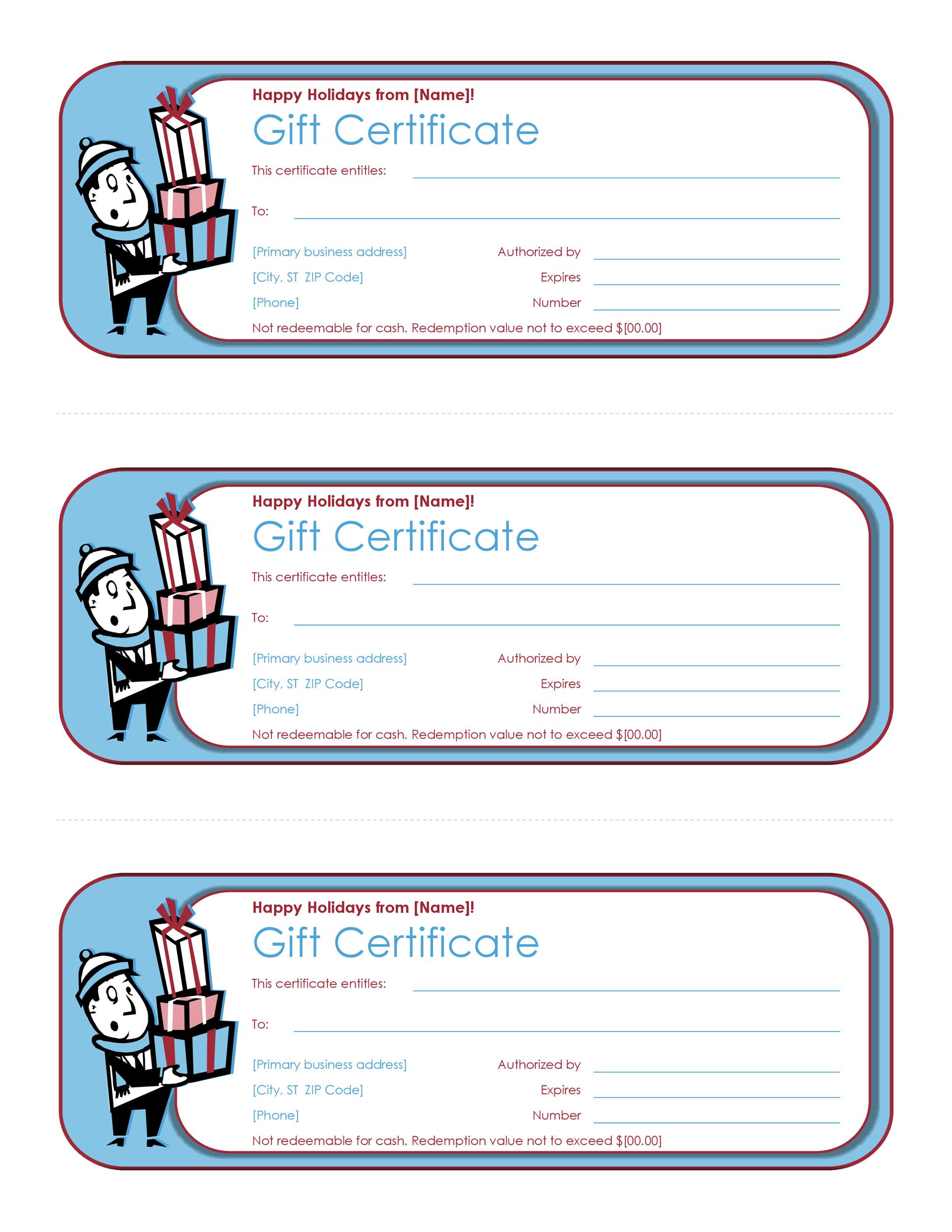 40 free gift certificate templates template lab