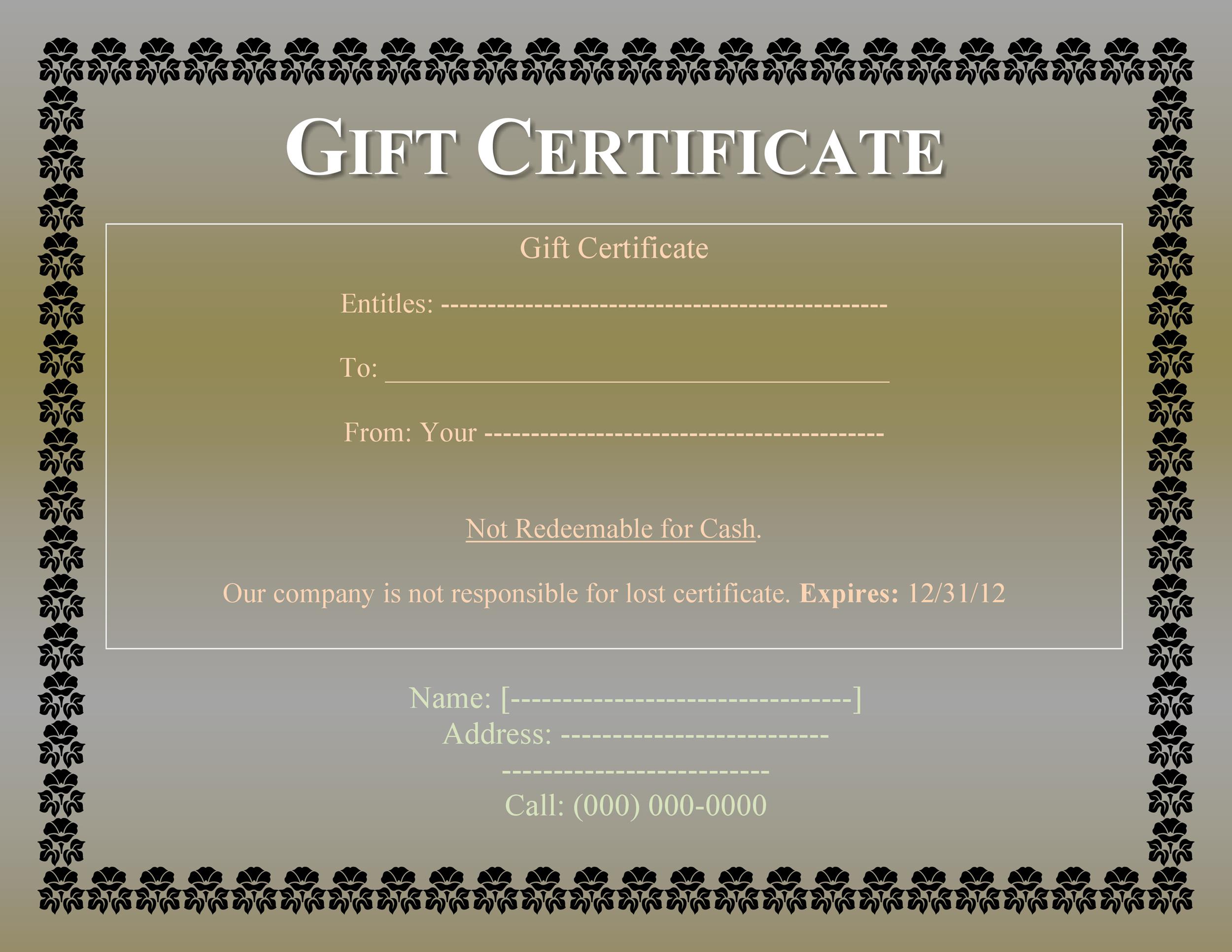 31  Free Gift Certificate Templates ᐅ TemplateLab