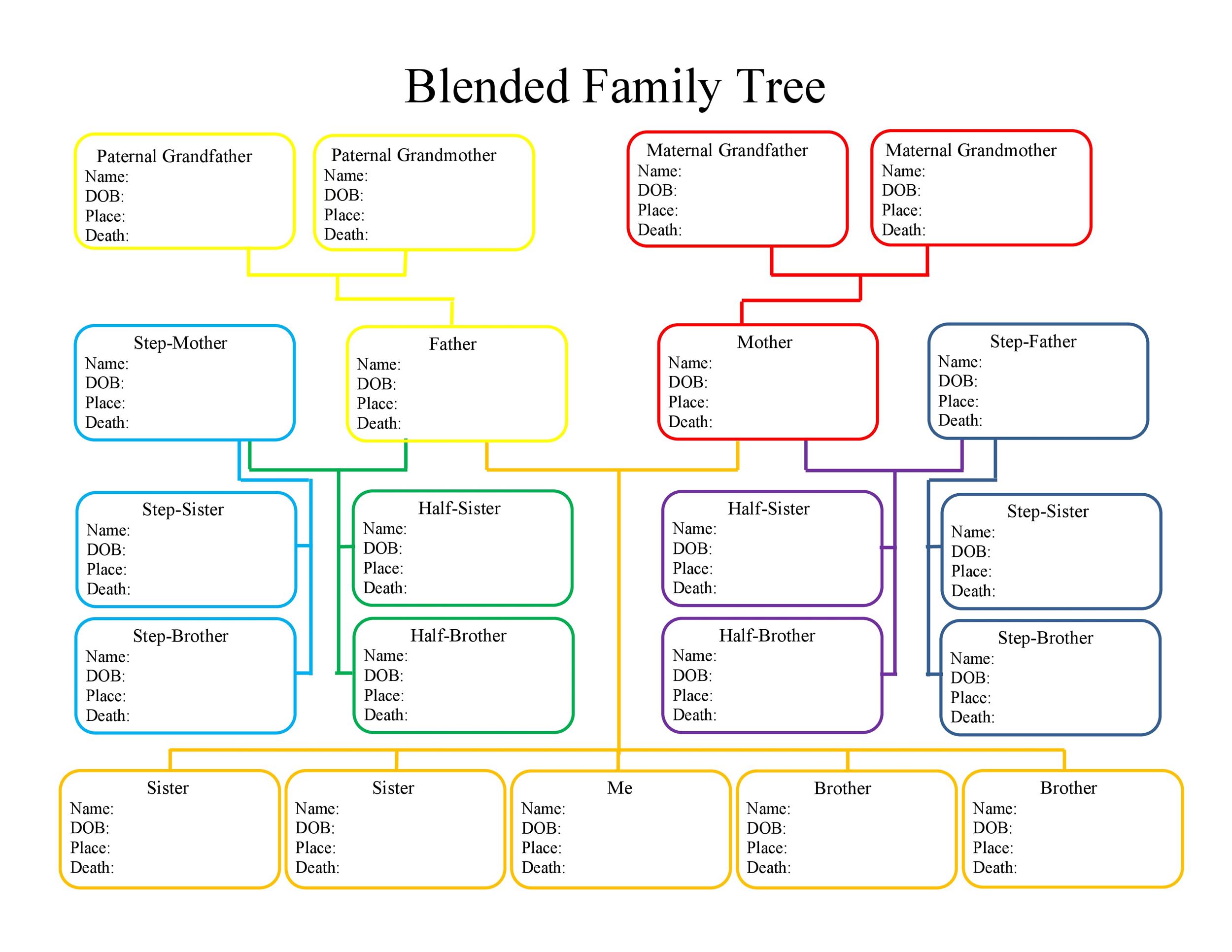 50 Free Family Tree Templates Word Excel PDF Template Lab