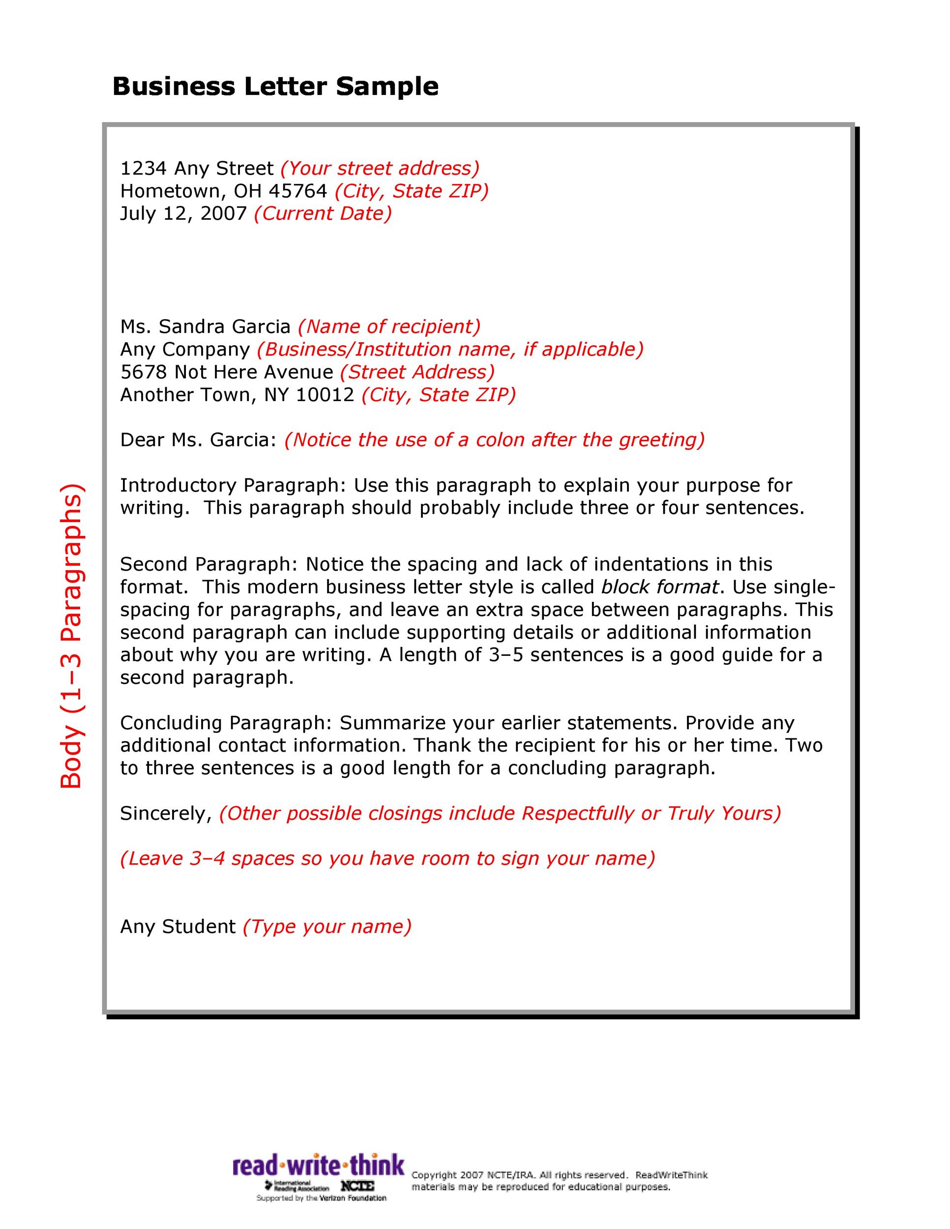 35 Formal \/ Business Letter Format Templates \u0026 Examples  Template Lab